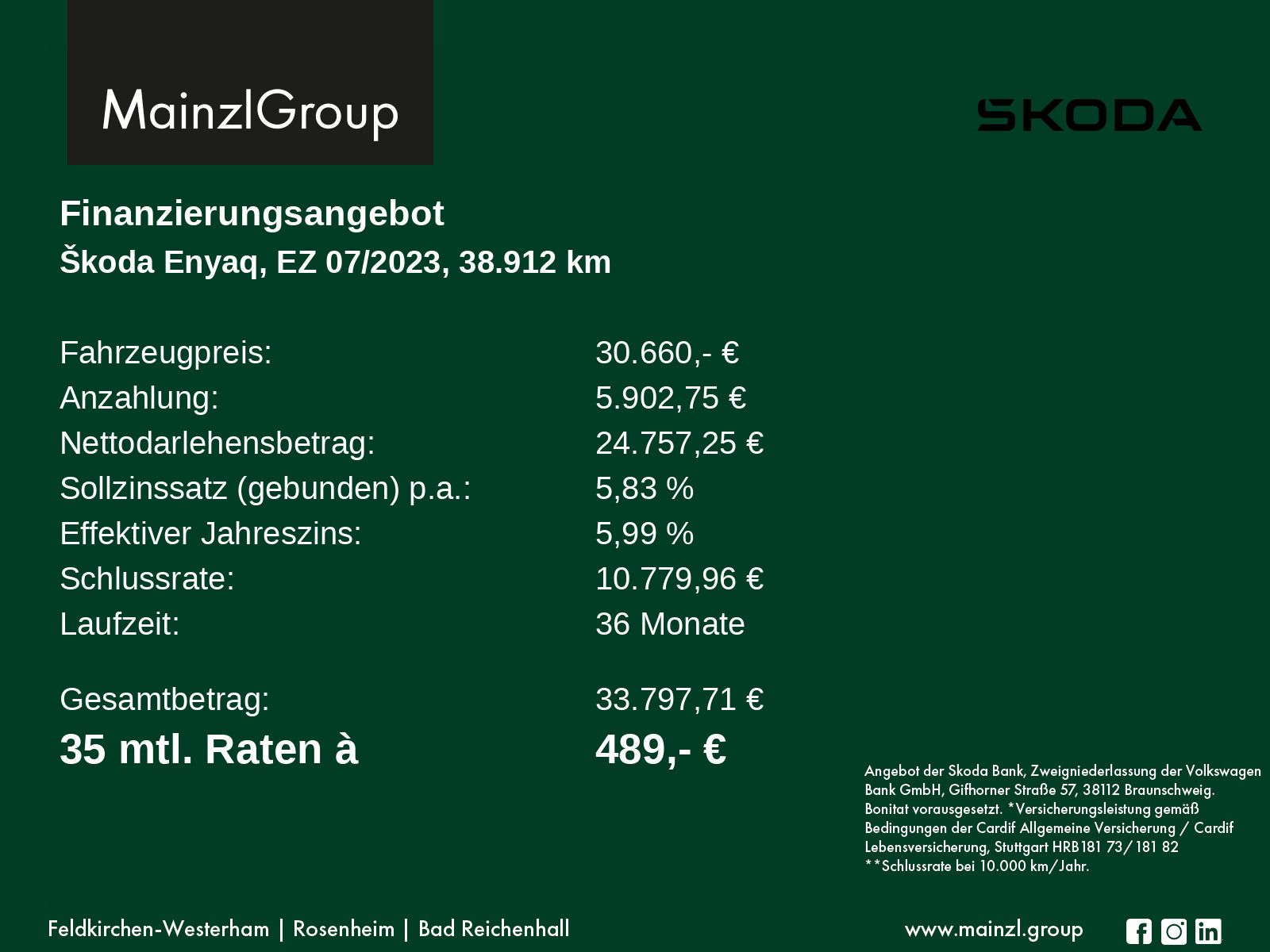 Skoda Enyaq 60 SHZ ACC PDC Navi StdHzg imagem 3