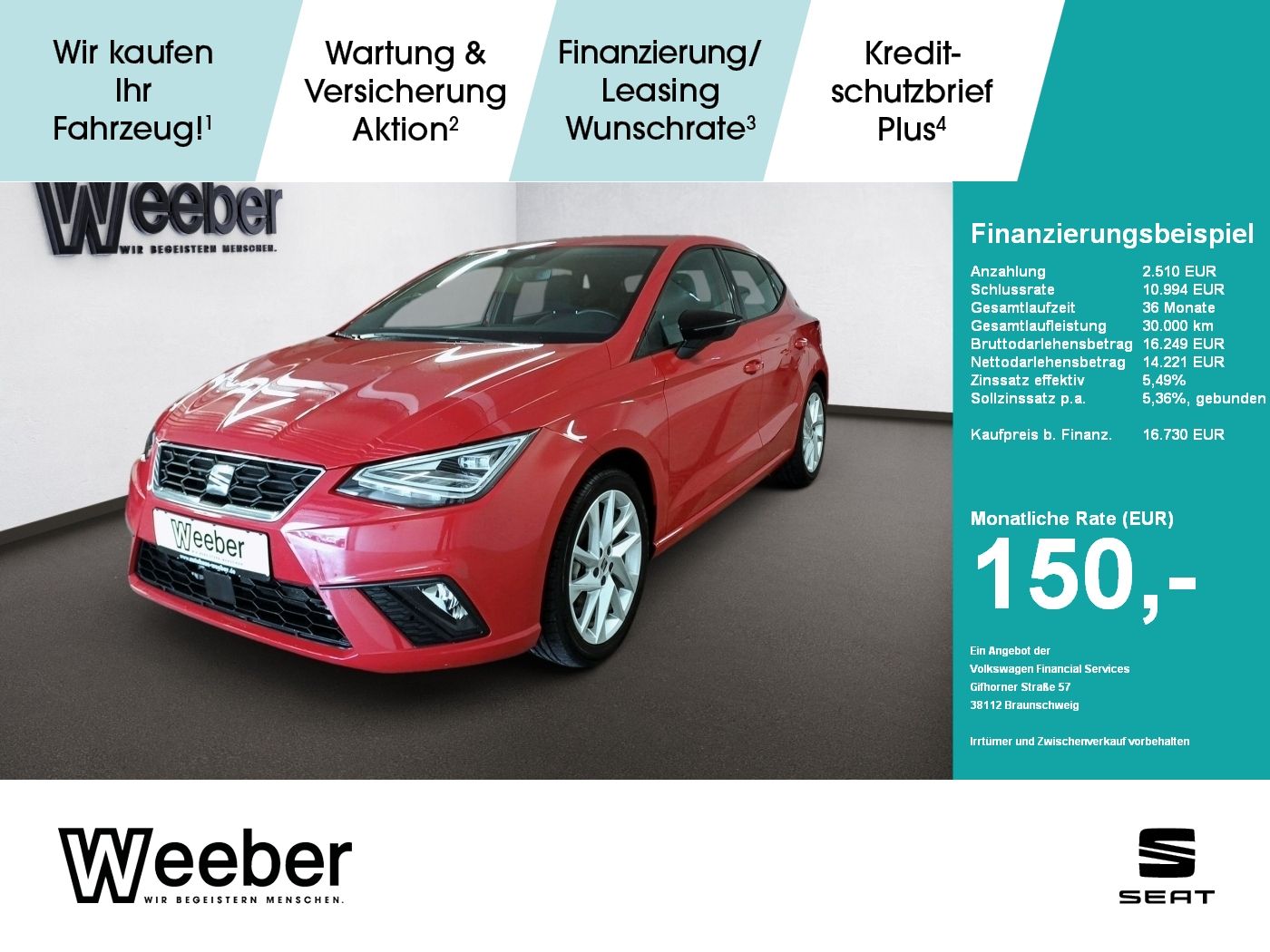 SEAT Ibiza FR * NAVI*LED*APP CONNECT*17 ZOLL LM *