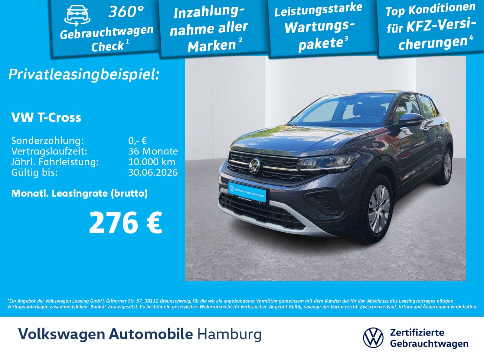 Volkswagen T-Cross 1.0 TSI Sitzheizung CarPlay Einparkhilfe