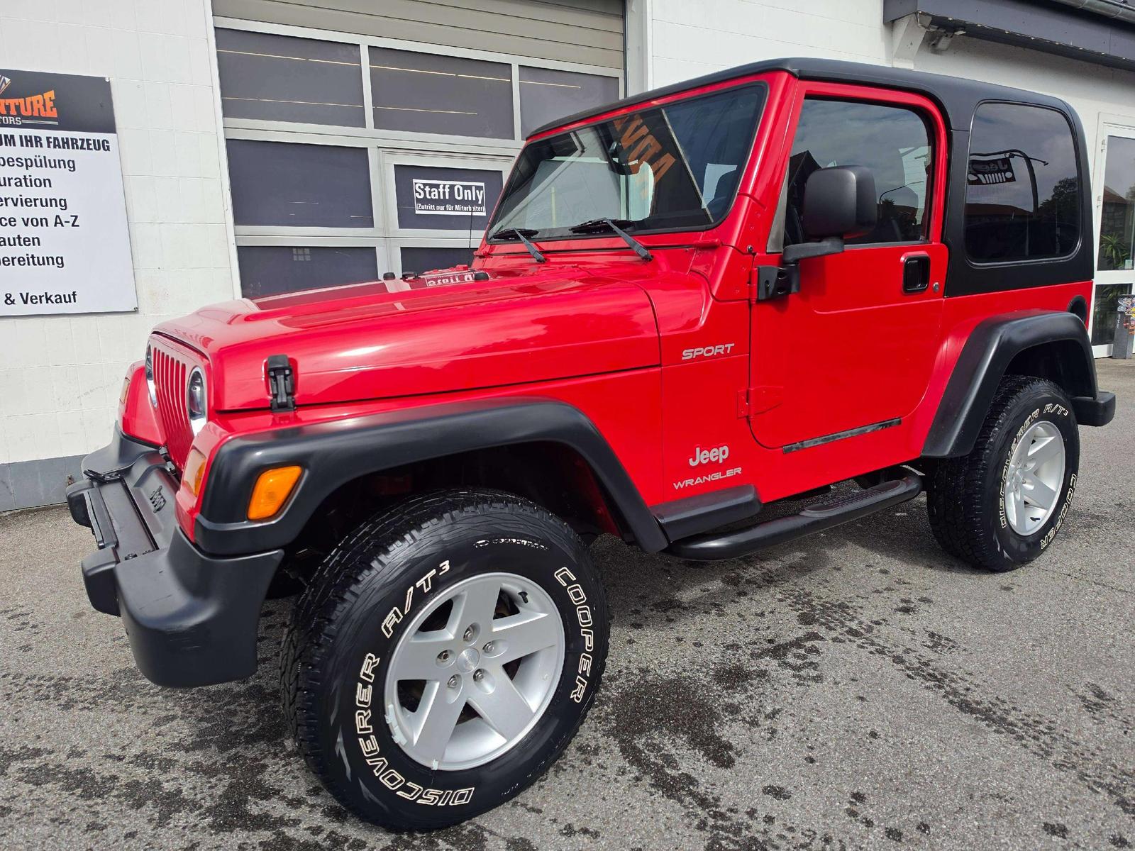 JEEP WRANGLER TJ 2.4 16V PERFEKTER ZUSTA | 143 ch | 4X4 | BVM | PACK SPORT | VOLANT EN CUIR