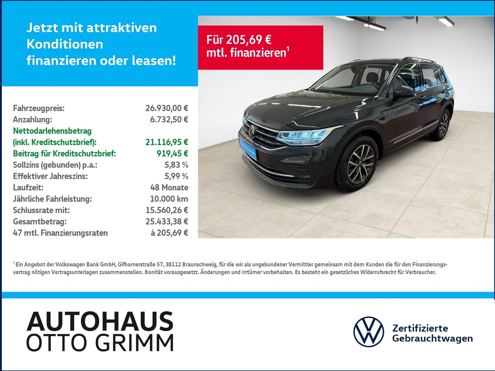 Volkswagen Tiguan 1.5 TSI Life DSG AHK Kamera