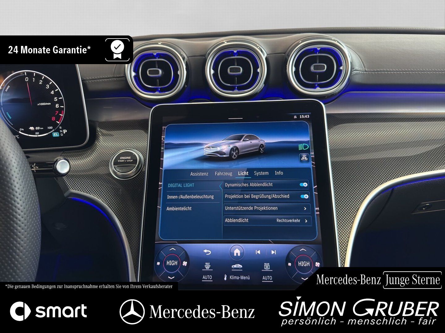 Fahrzeugabbildung Mercedes-Benz C 300 e AMG Pano HUD Burm 360 Sitzklima Massage