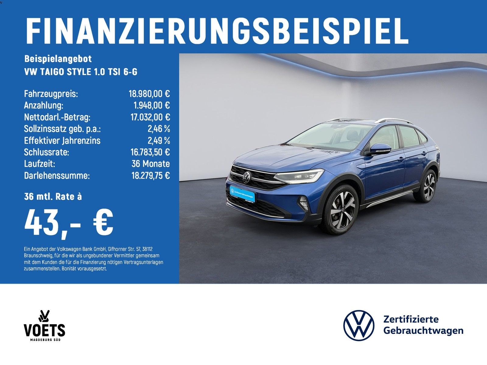 Volkswagen TAIGO STYLE 1.0 TSI 6-G IQ-LIGHT+NAVI+KAMERA
