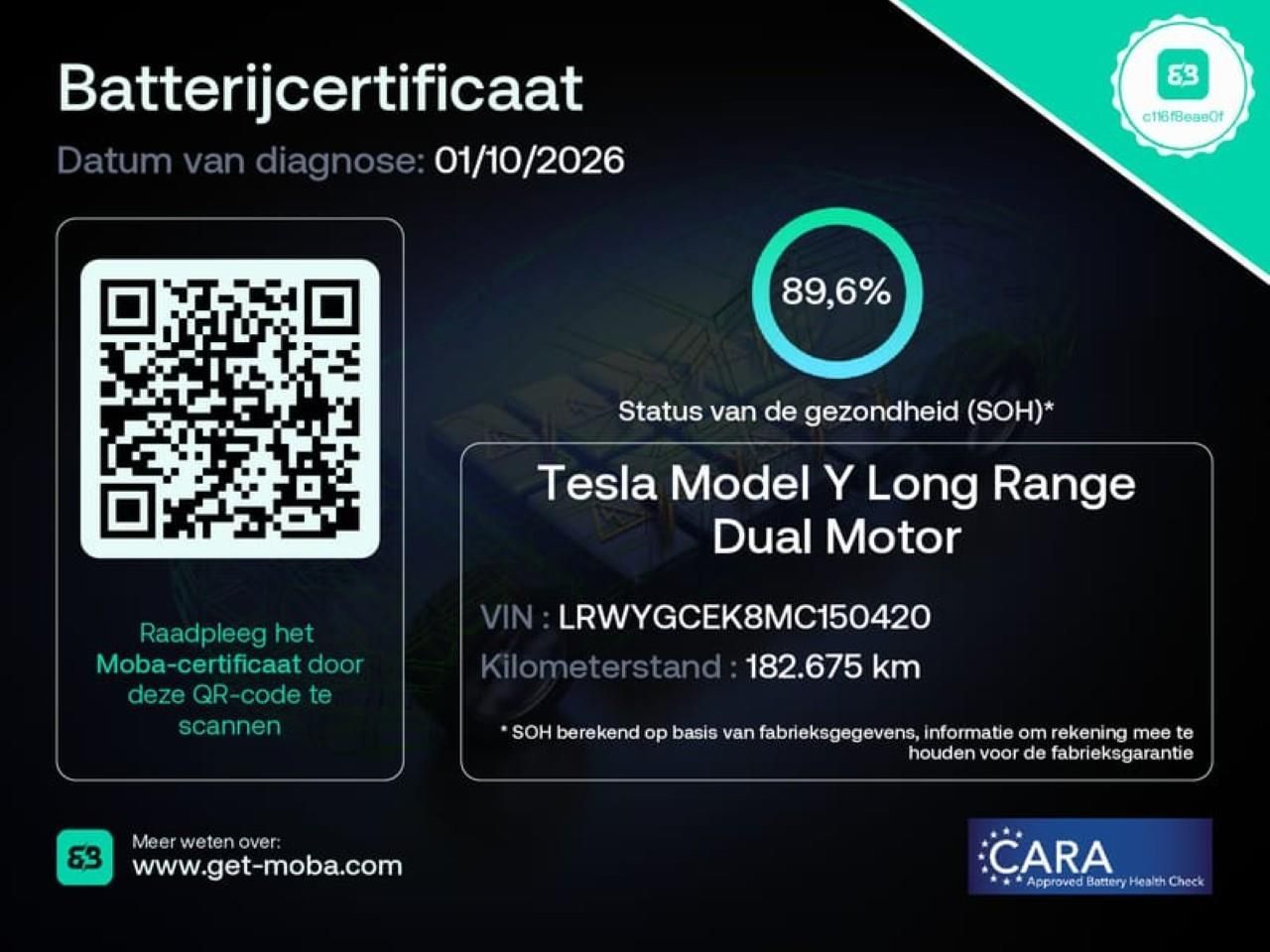 Tesla Model Y Long Range AWD 75kWh 351pk 89.6% SoH [ T imagem 2