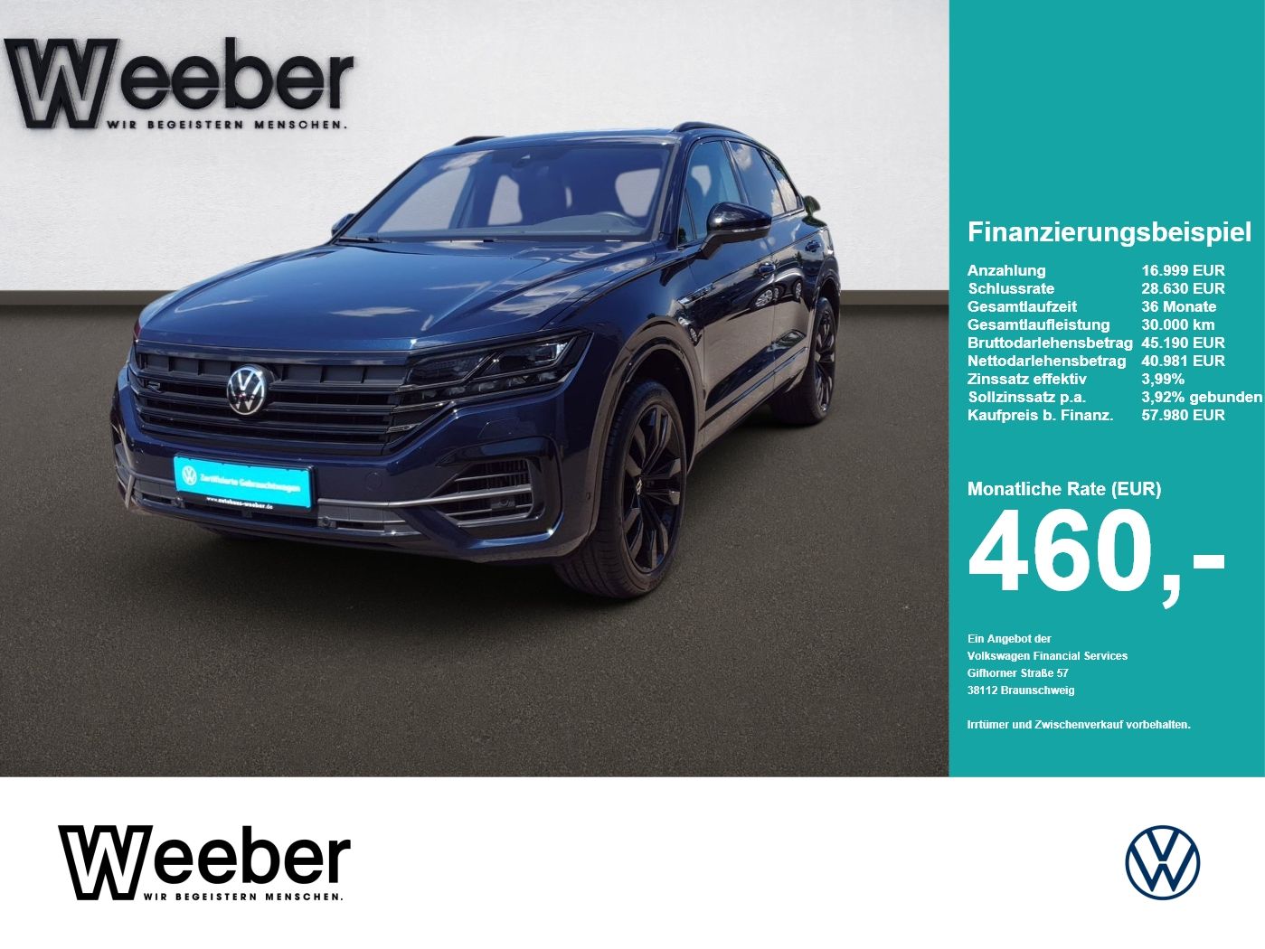 Volkswagen Touareg Edition R-Line *AHK*STHZ*PANO*LUFT*360°