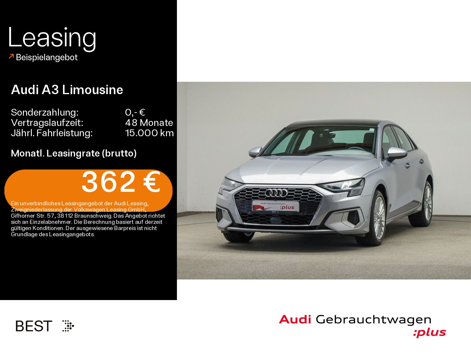 Audi A3 Limousine advanced 35 TFSI Pano, Kamera, Navi