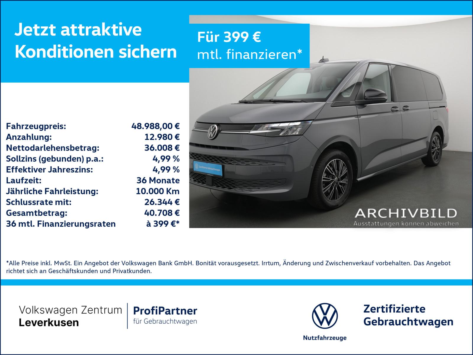 Volkswagen T7 Multivan Life lang 7-SITZER PANO ACC CARPLAY