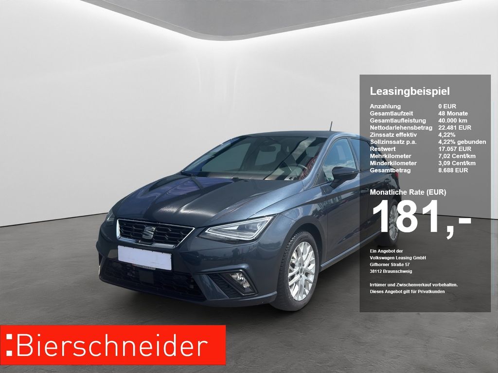 Ibiza 1.0 TSI DSG FR ab 166.- EUR mtl. 1000.- An