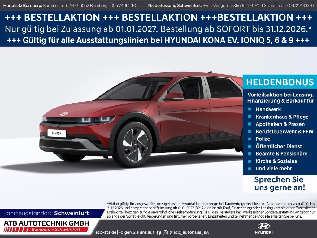 Hyundai IONIQ 5 MY27 Basis 63kWh Batterie 170PS 2WD