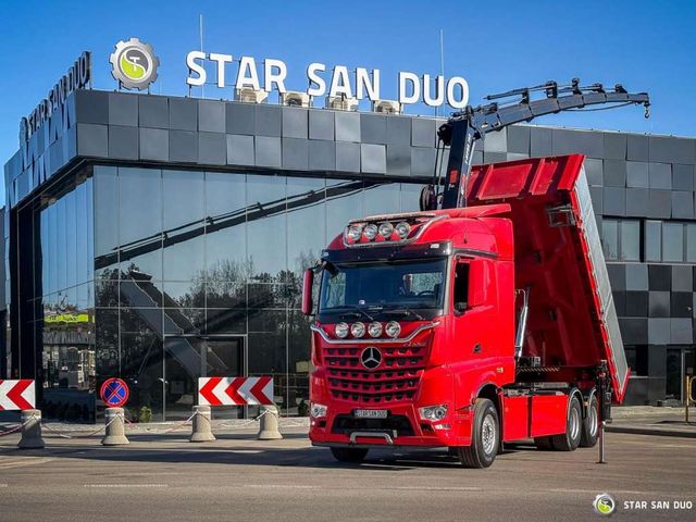 Mercedes-Benz  AROCS 3358L 6x4 HIAB 192X-HIPRO E-6 Crane Kippe