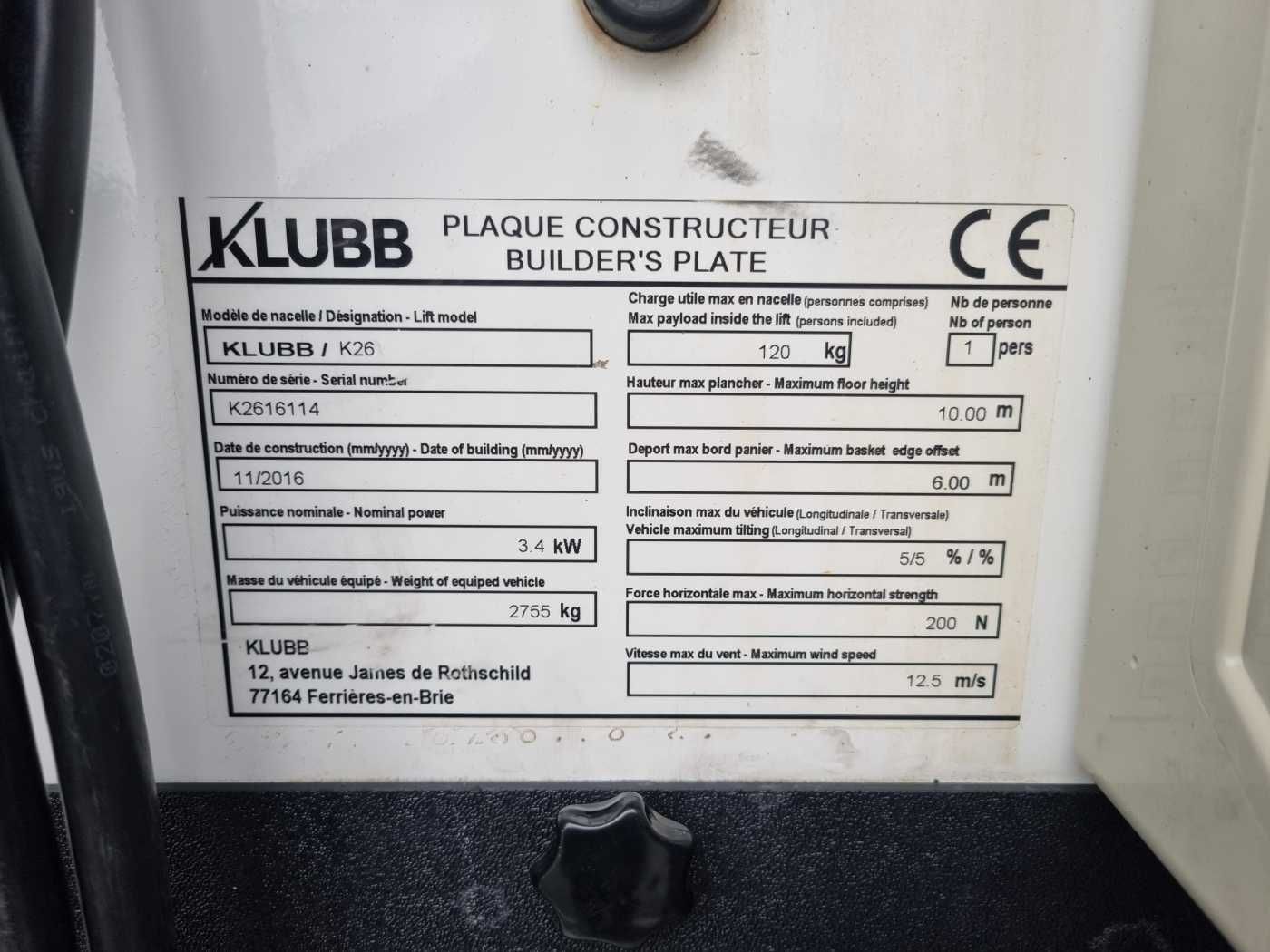 Fahrzeugabbildung Opel Movano 2.3 CDTI / KLUBB K26, 12m