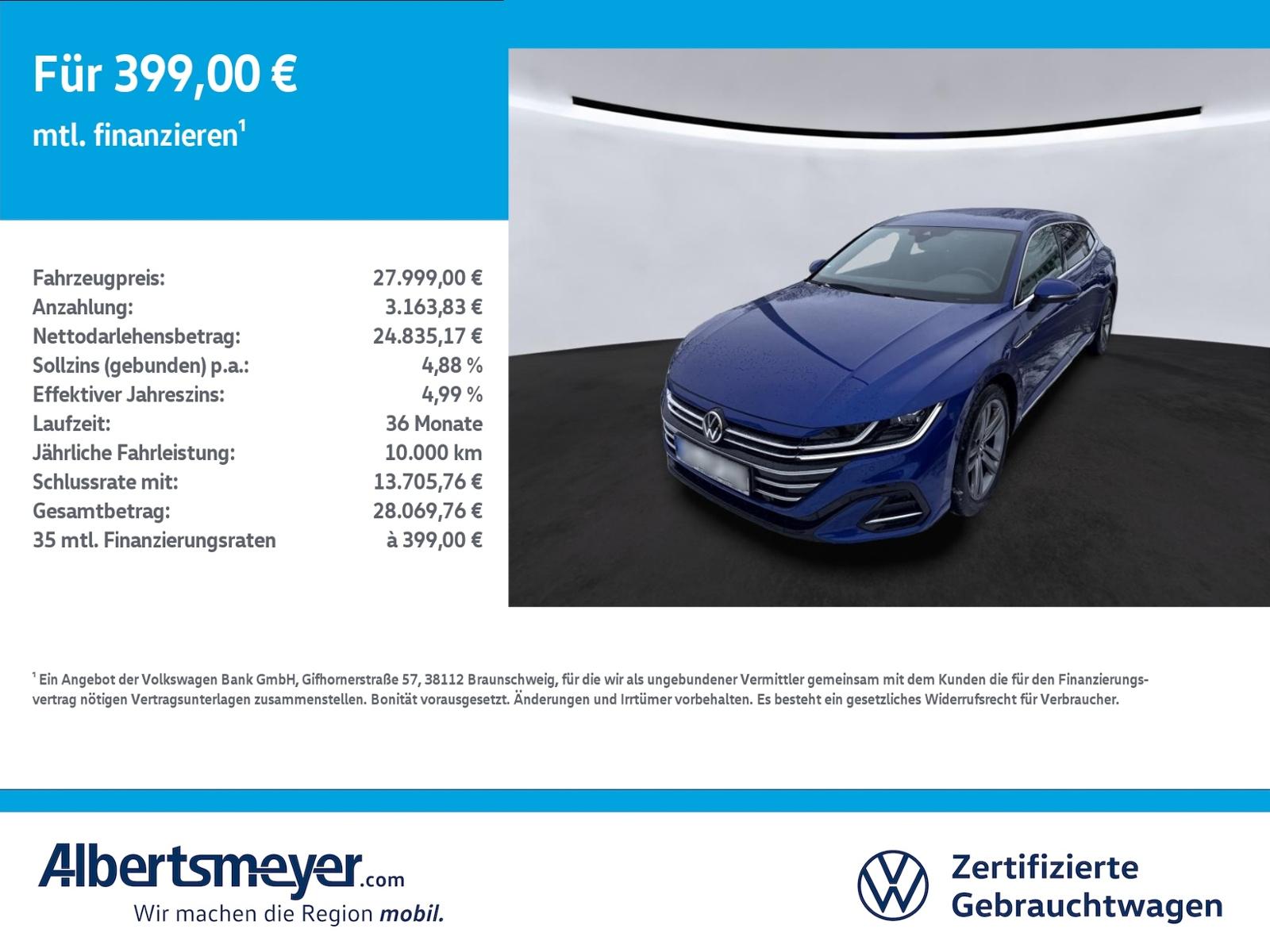 Volkswagen Arteon Shootingbrake 2.0 TDI R-Line +DSG+NAVI
