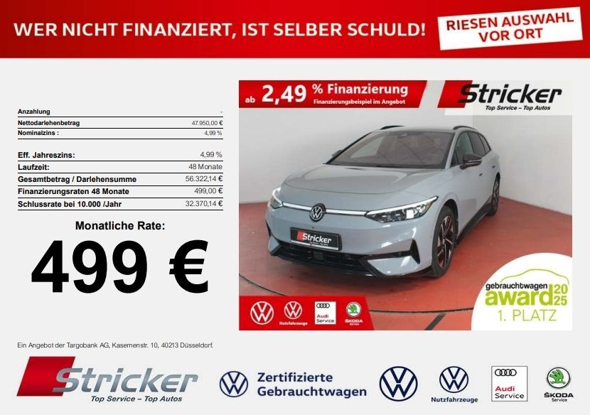 Volkswagen ID.7 Tourer Pro 210 77 499,-ohne Kamer foto 2