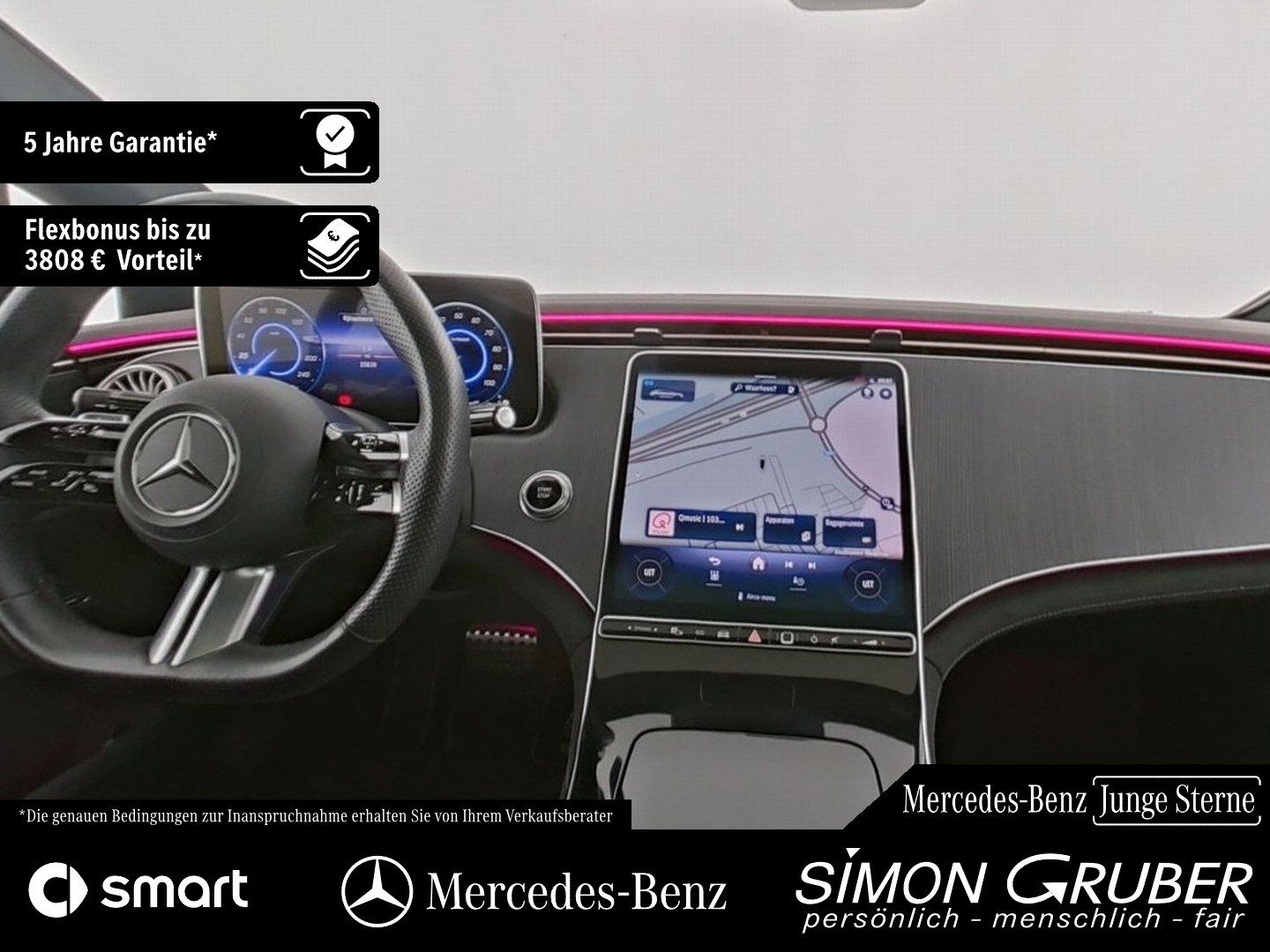 Fahrzeugabbildung Mercedes-Benz EQE 350 AMG Night Pano Airmatic Burm Leder DigiL