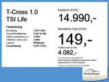 Volkswagen T-Cross 1.0 TSI Life ACC+AHK+LED+Navi+SHZ+Kam. - VW T-Cross Gebrauchtwagen in München