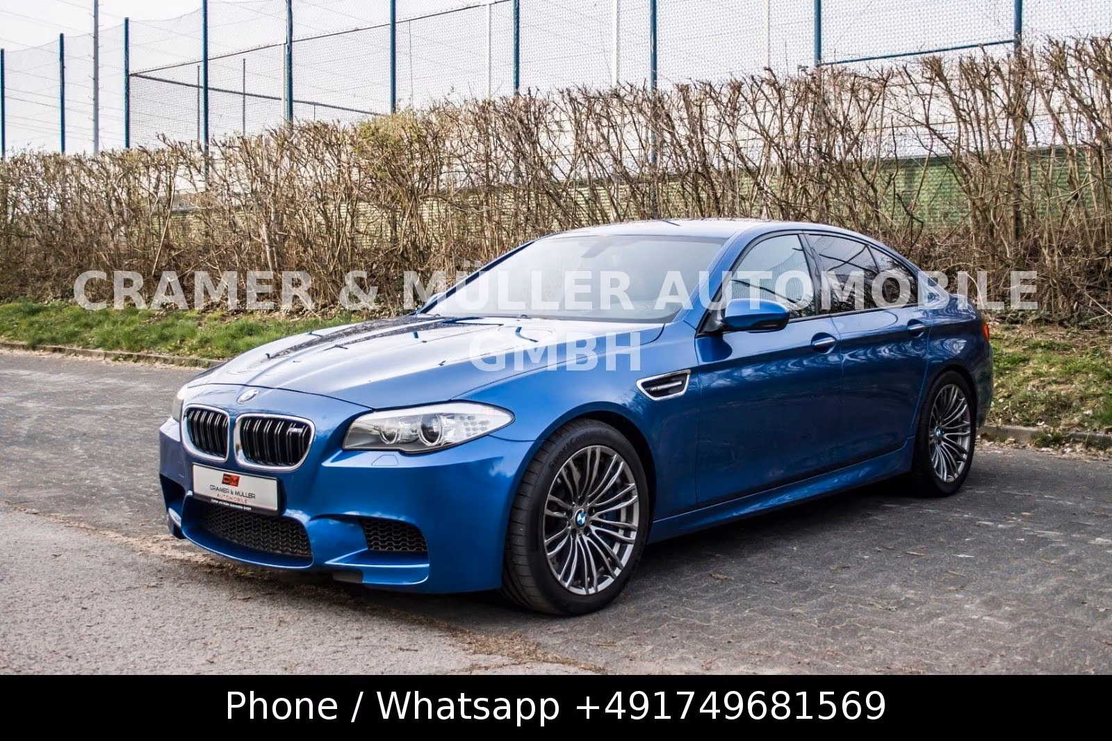 BMW M5 F10 V8 4.4 Biturbo 560 ch DKG / 164 000 km / Bleu Monte Carlo / HUD / Cuir Merino