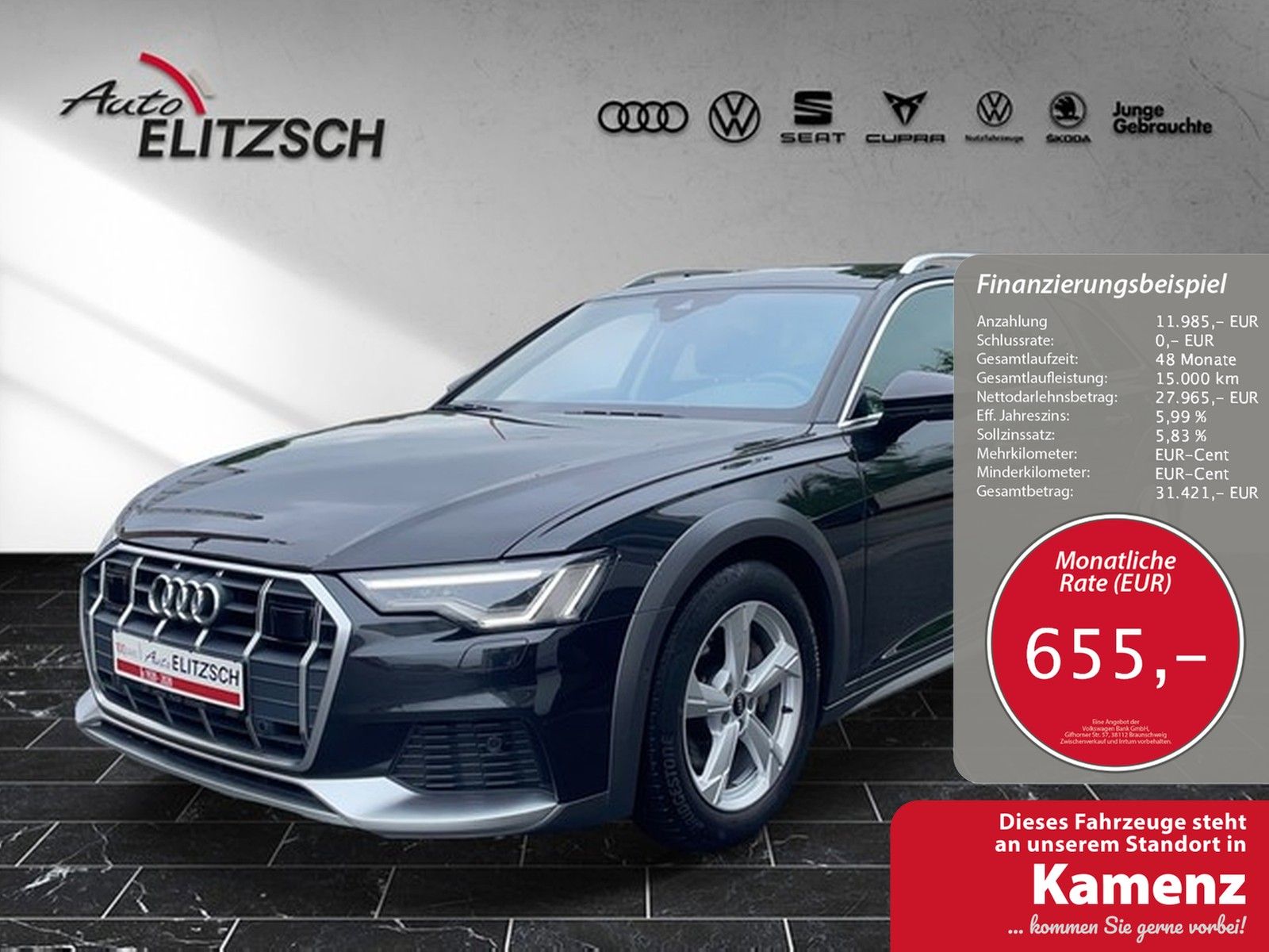 Fahrzeugabbildung Audi A6 Allroad TDI MATRIX LUFT ACC NAVI AHK PANO AVC