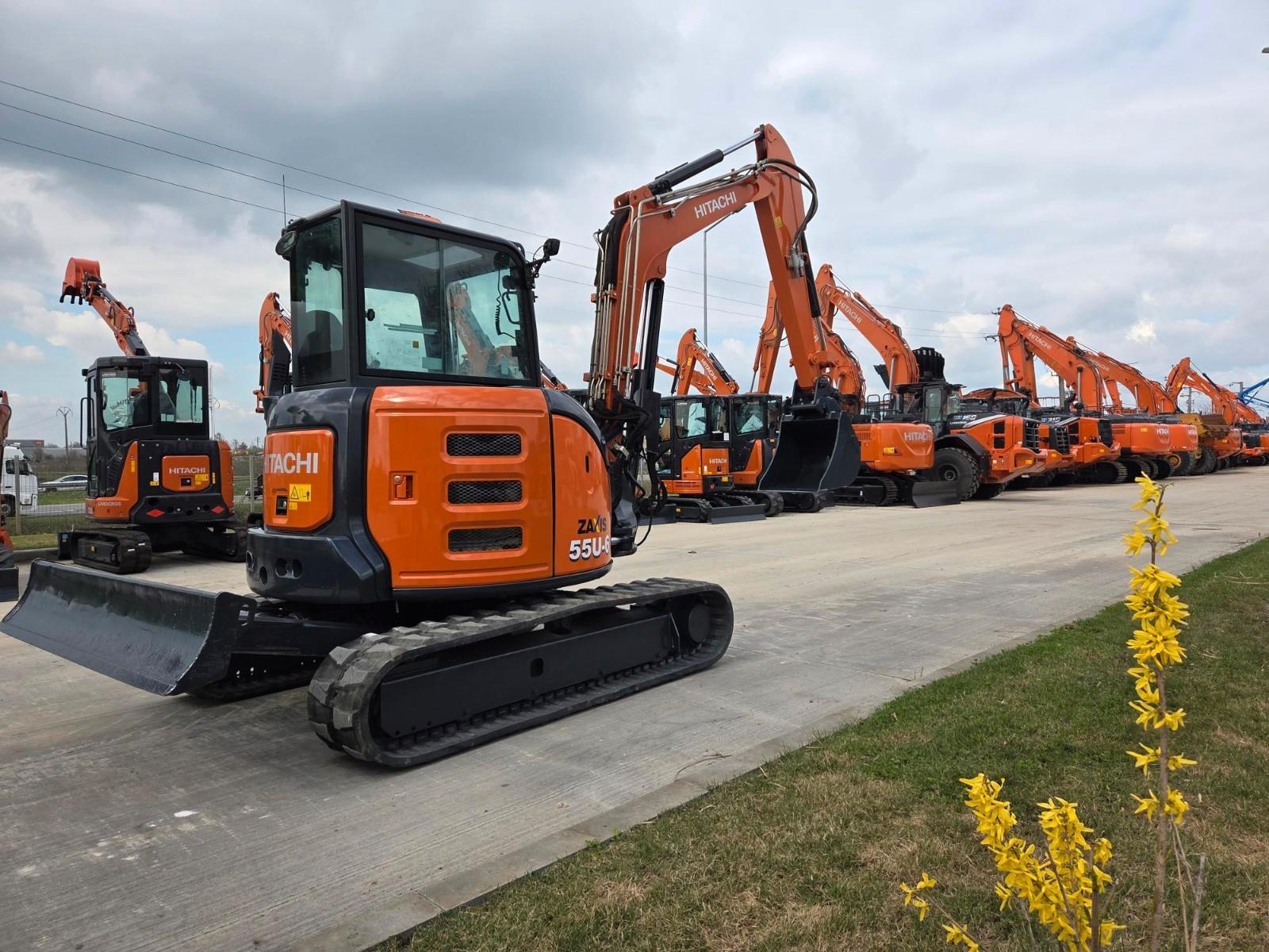 Hitachi ZX55U-6, 2020, 2.189h, Hydr quick coupler+3 Scha