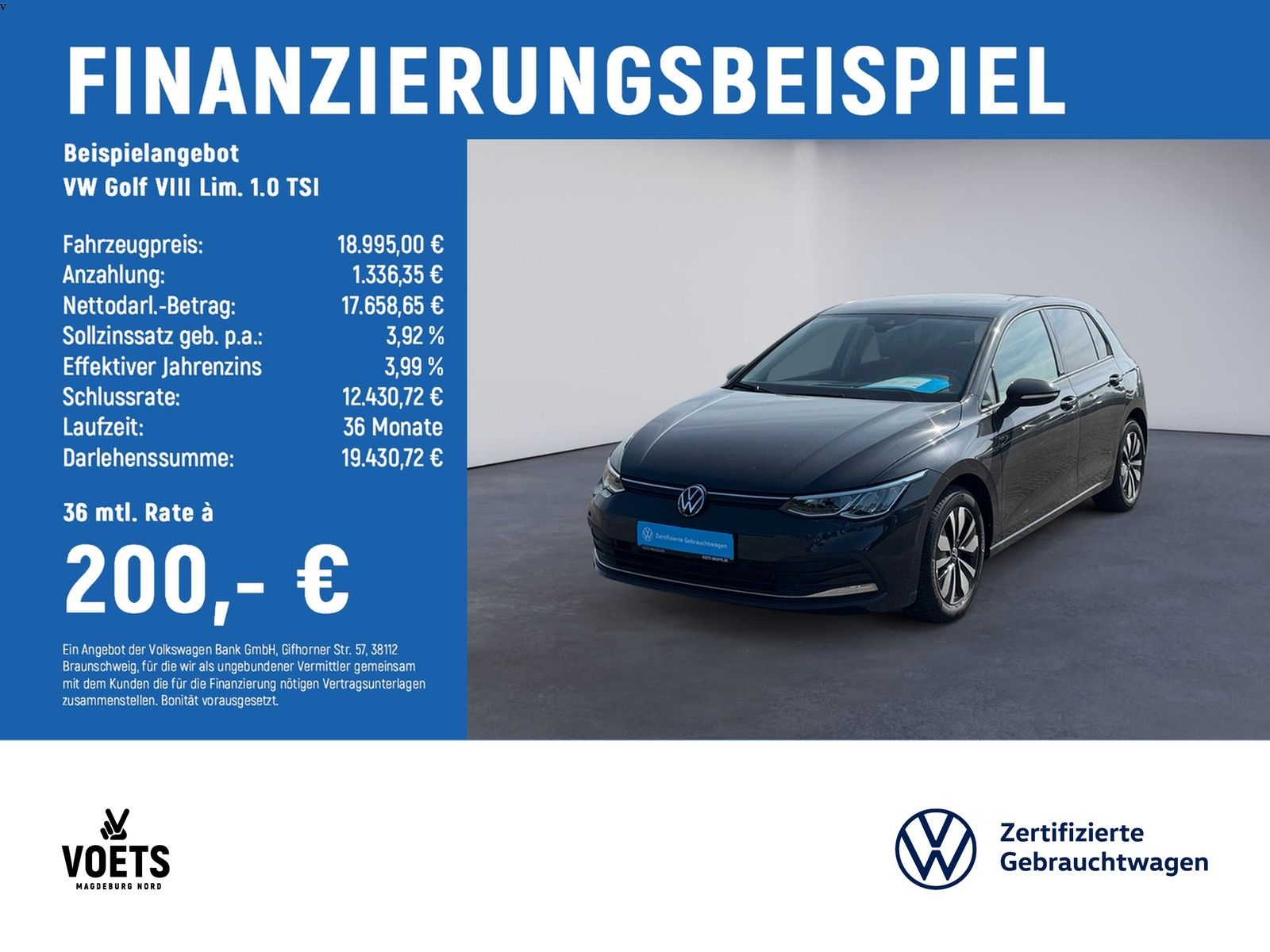Volkswagen Golf VIII Lim. 1.0  TSI Move LED+PDC+SHZ
