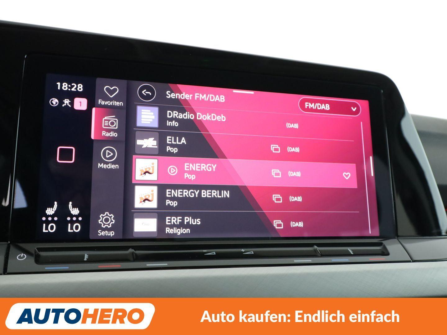 Volkswagen Golf VIII 1.5 eTSI ACT Life Aut. *LED*ACC*PDC*SH, миниатюра 20