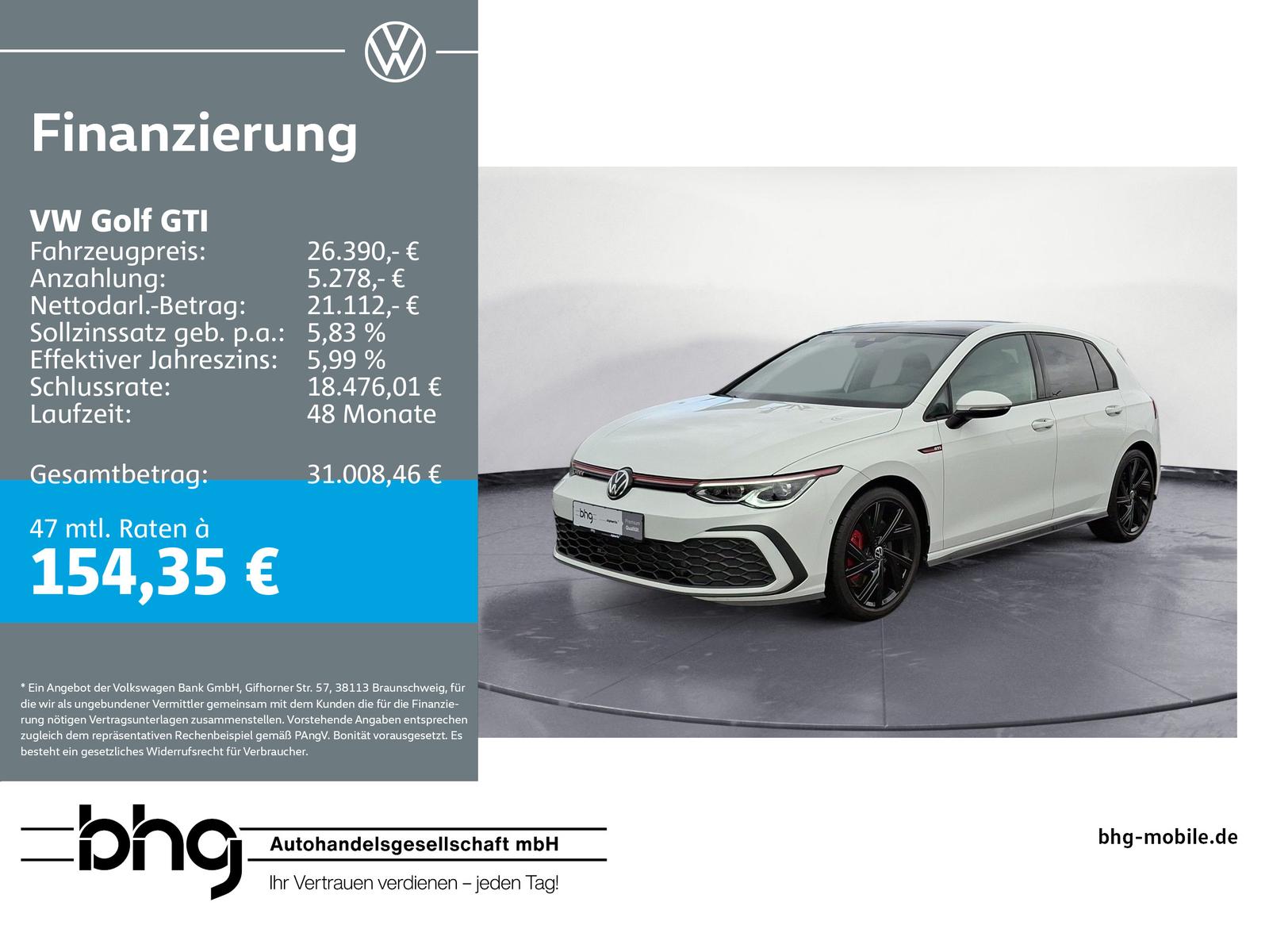 Volkswagen Golf GTI 2.0TSI PanoDach MatrixLED Navi connect