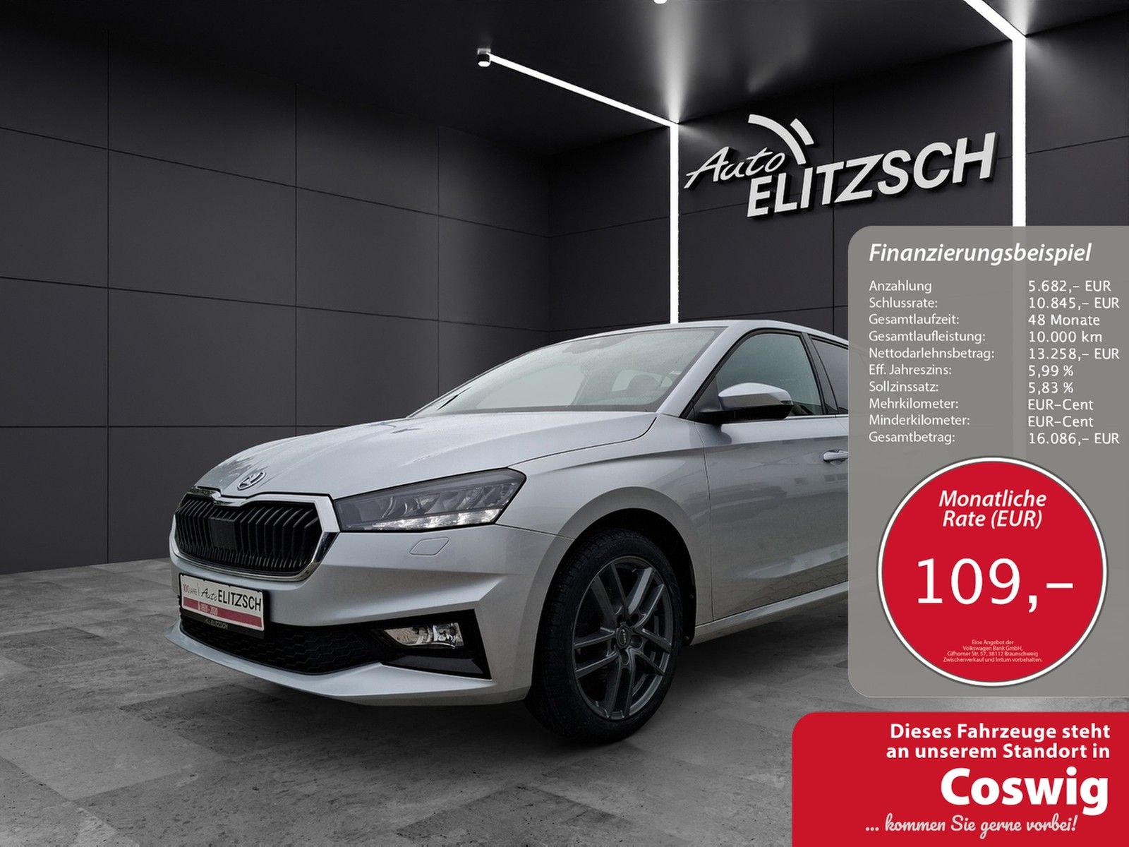 Fahrzeugabbildung SKODA Fabia Style TSI DSG LED SH RFK AID Ambiente Clim