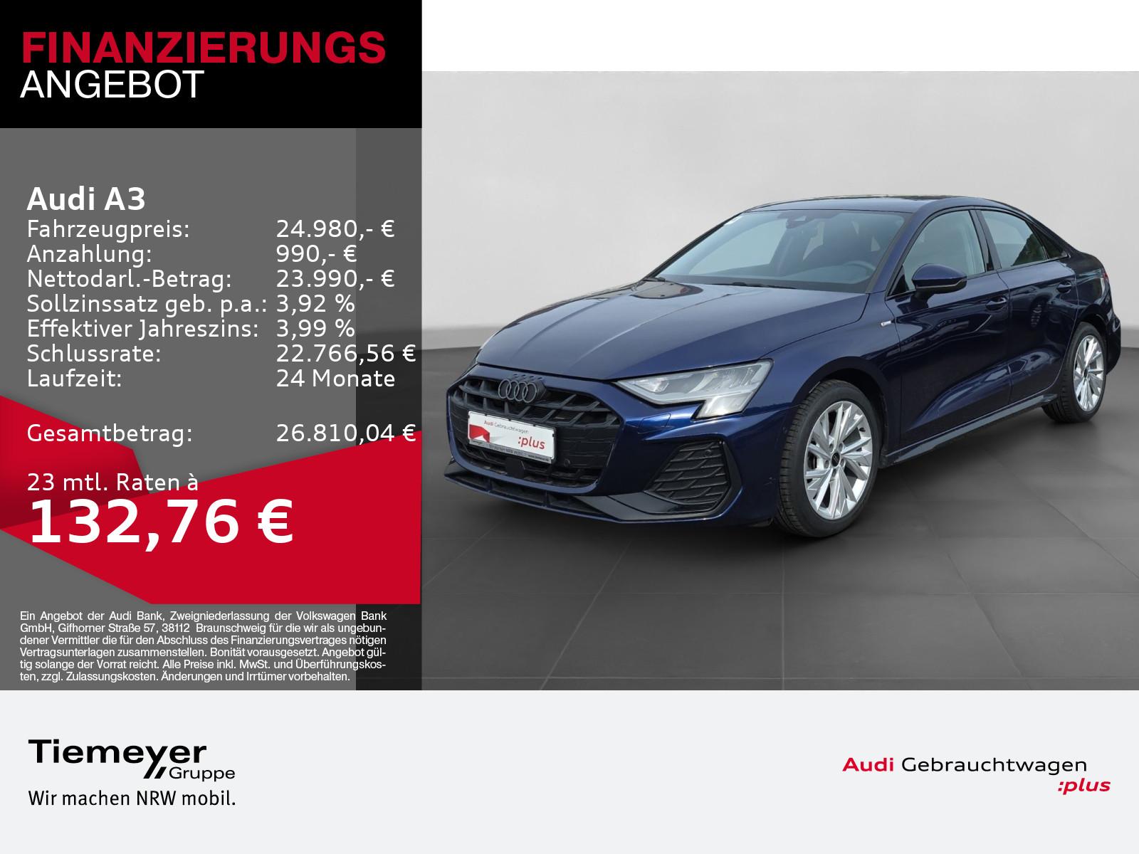 Audi A3 Limo 30 TFSI S LINE LM17 KAMERA NAVI+ SITZH
