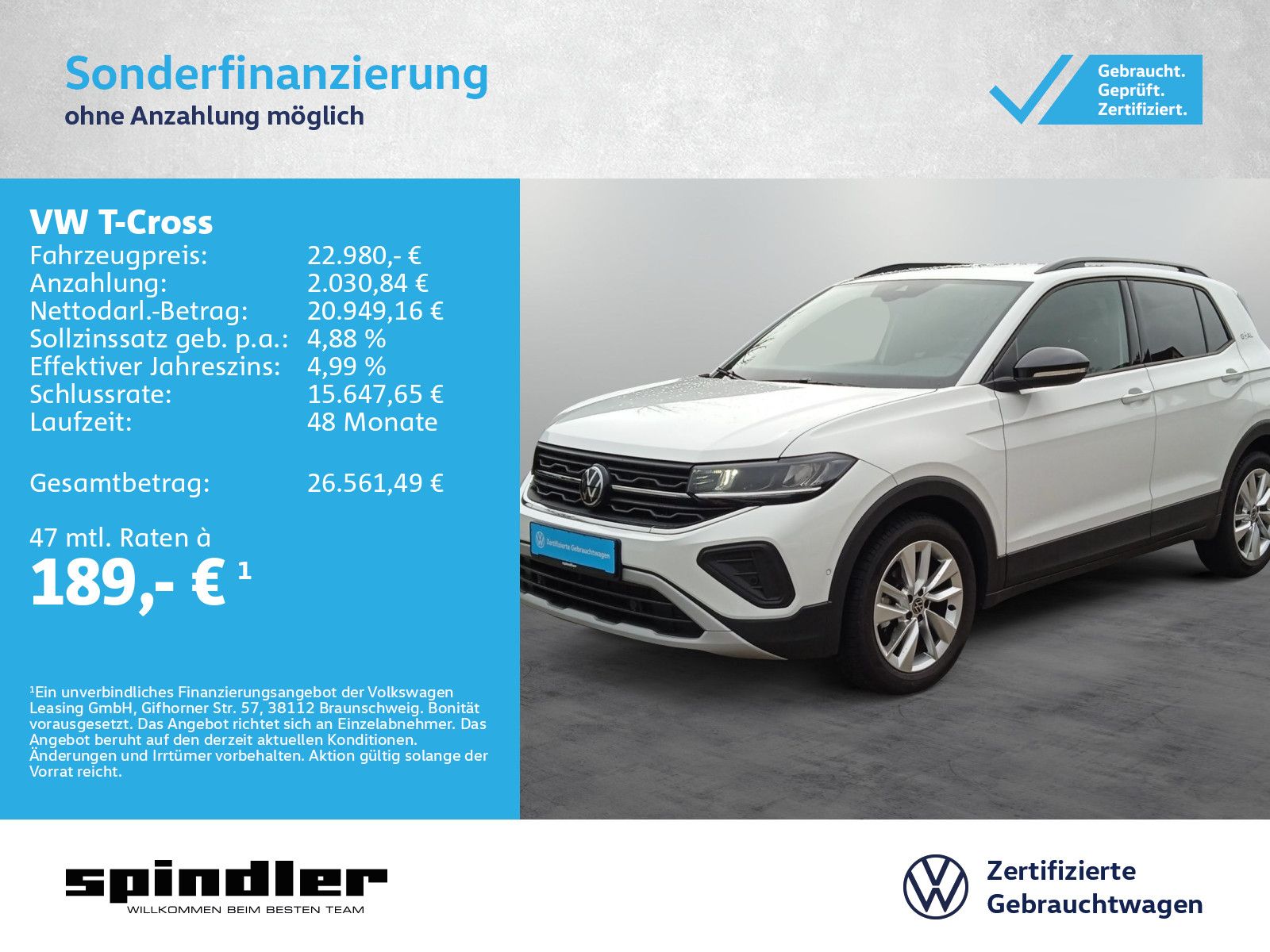 Volkswagen T-Cross Goal 1.0 TSI DSG / Navi, ParkAssi, AHK