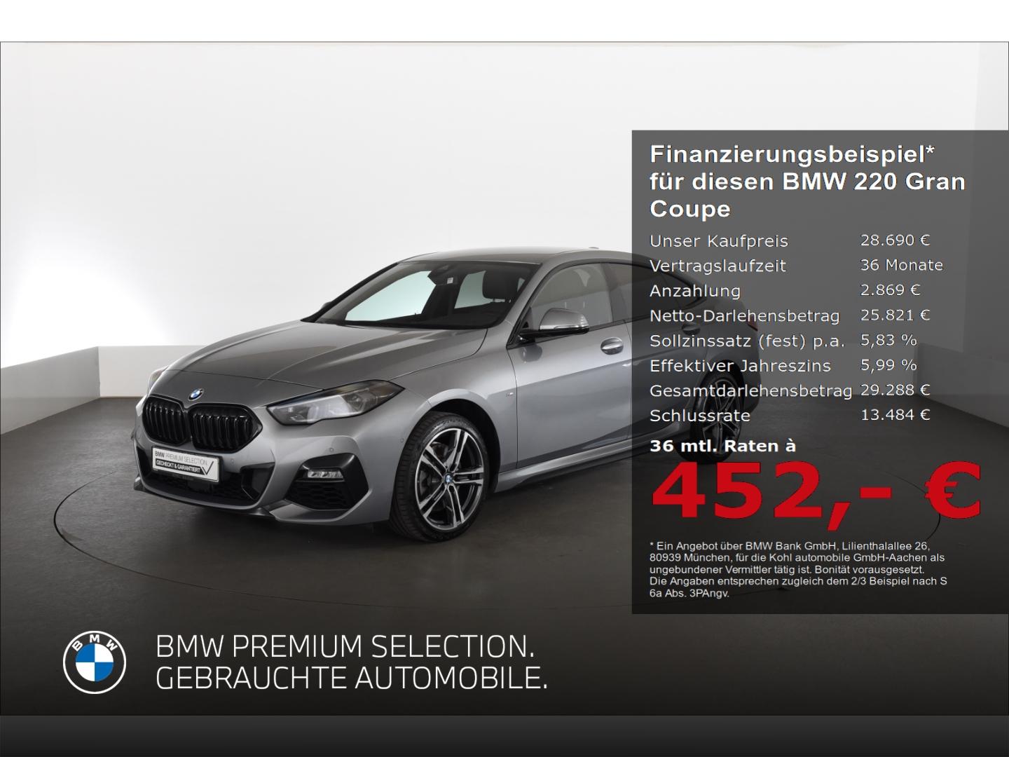 BMW 220 Gran Coupe i M Sport Anhängerkupplung Rückfa
