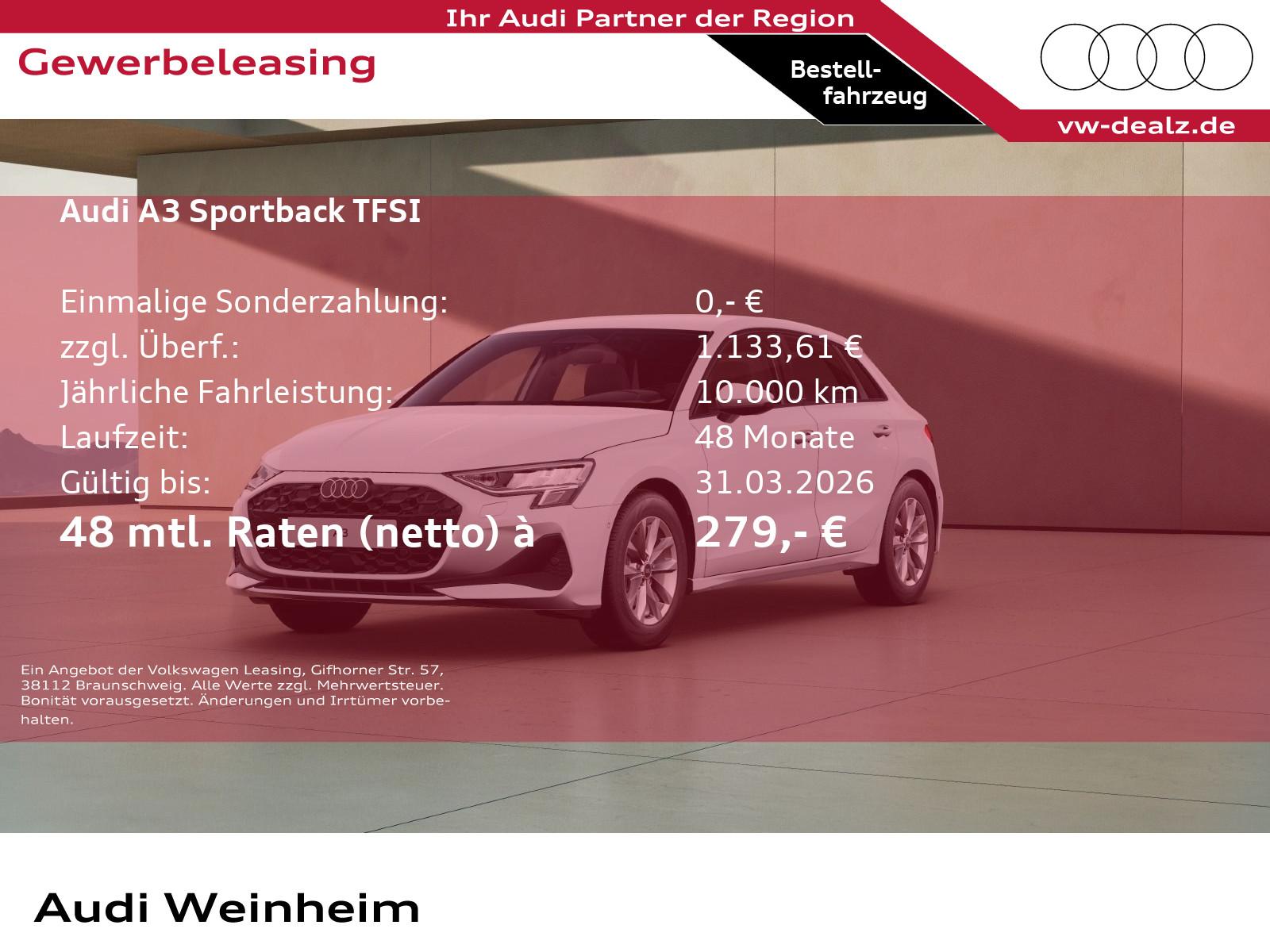 Audi A3 Sportback TFSI Klima ALU DAB Bluetooth PDC