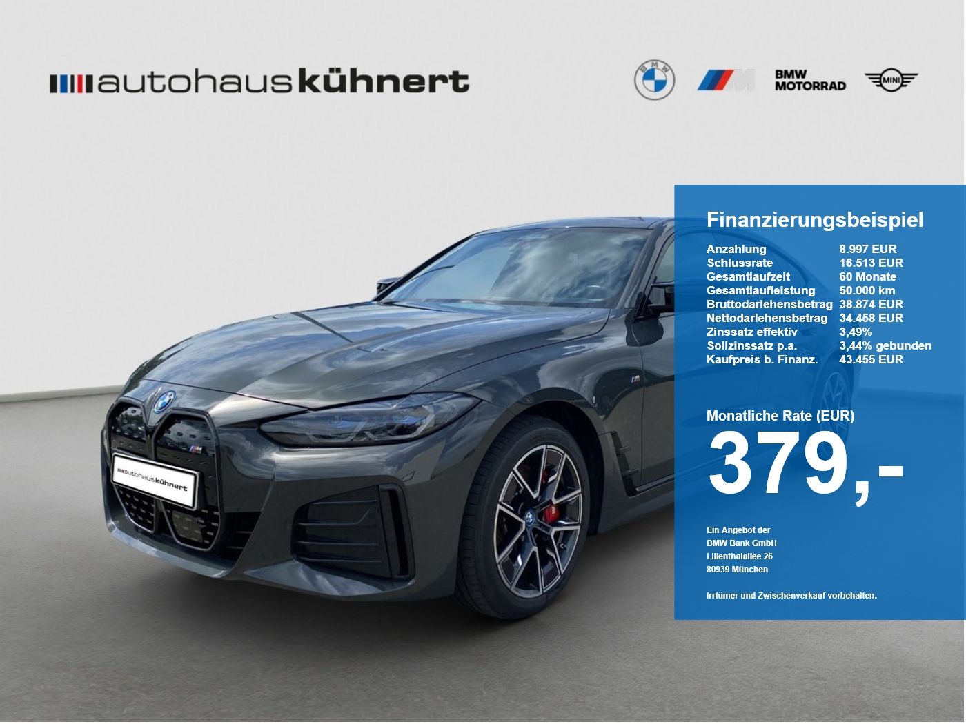 BMW i4 Gran Coupe M50 M-Sport PRO ACC Laser H&K