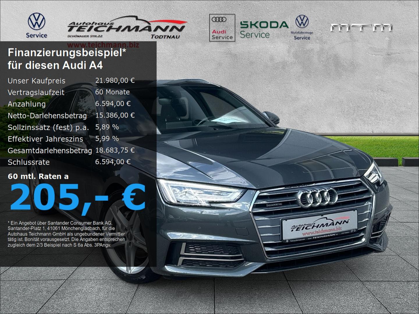 Audi A4 Avant quattro*2x S-Line+B&O+LED