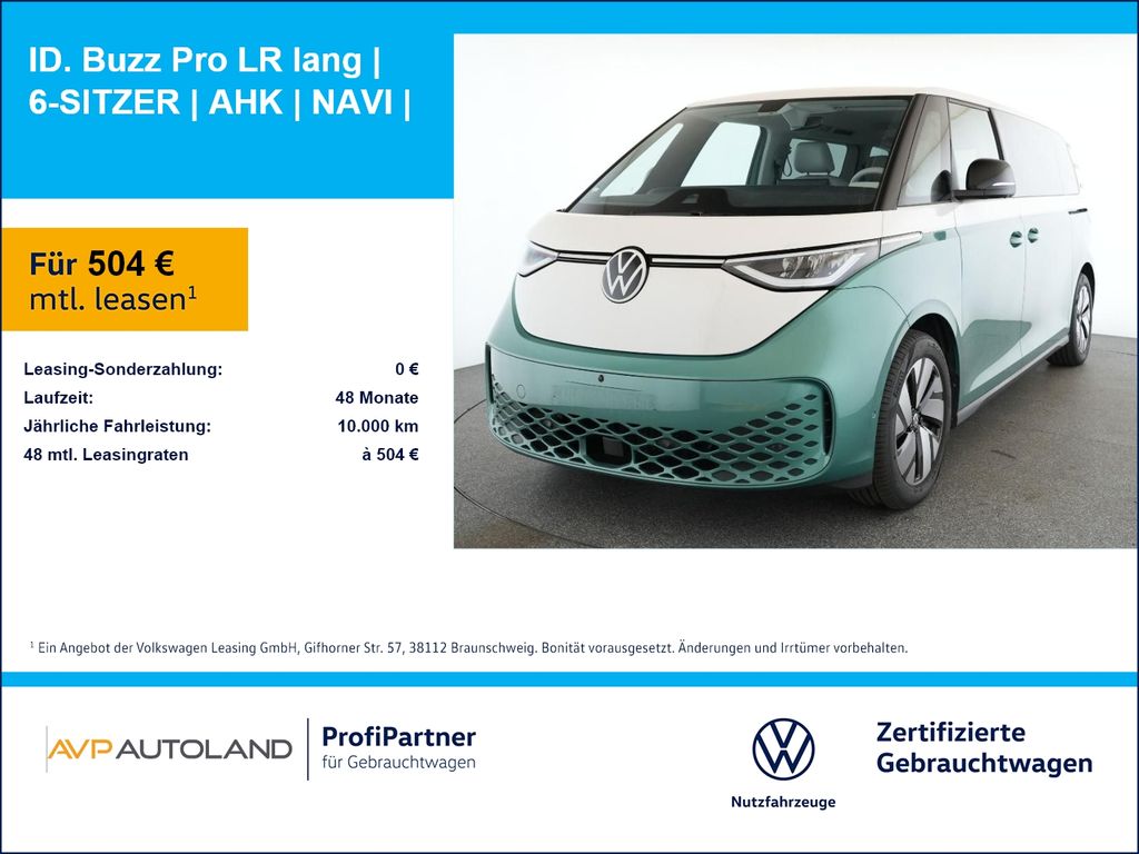 Volkswagen ID. Buzz Pro LR lang | 6-SITZER | AHK | NAVI |