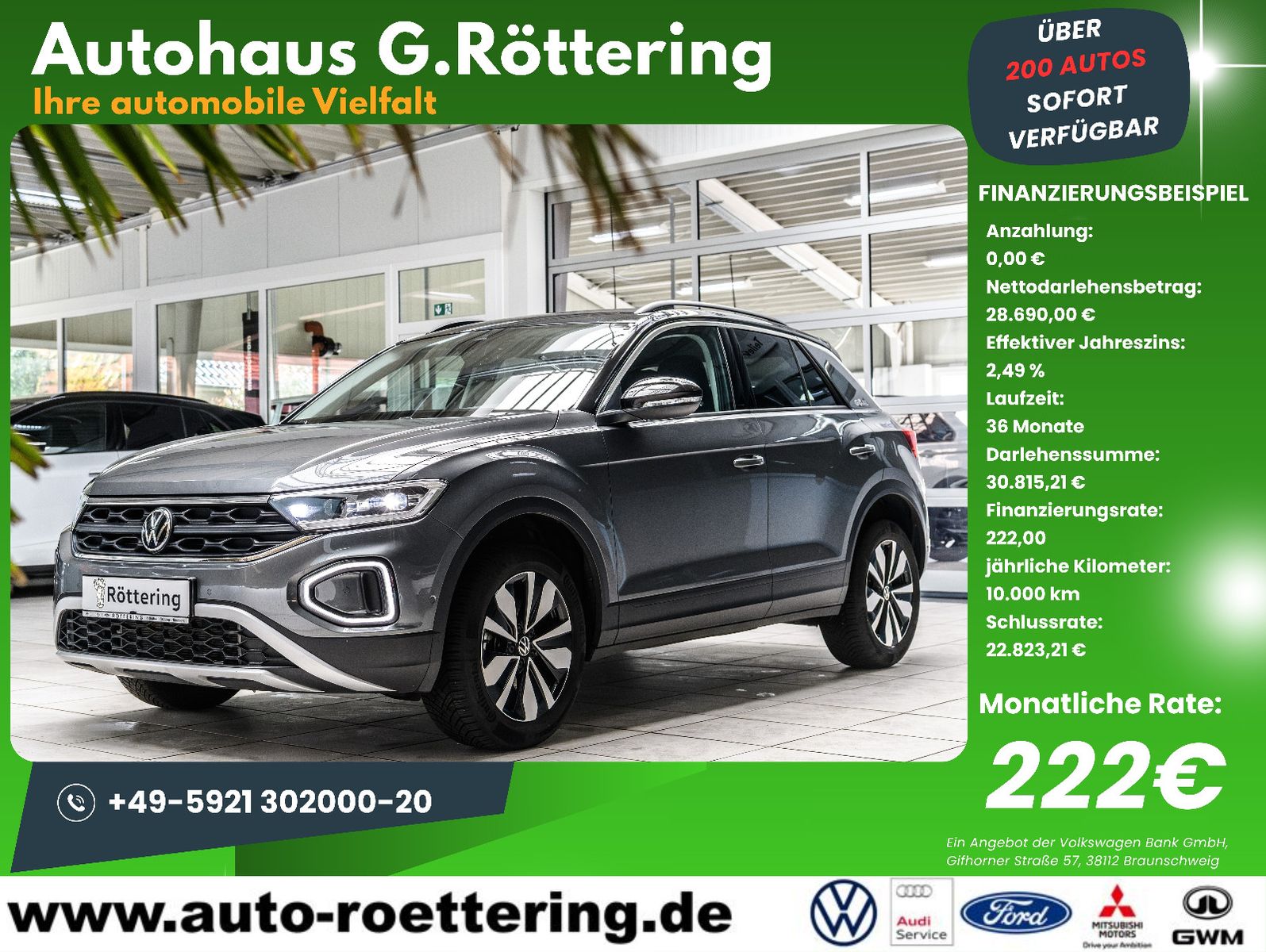 Fahrzeugabbildung Volkswagen T-Roc Goal+LED+AHK+NAVI+SHZ+ACC+GJR+SIDE.ASS