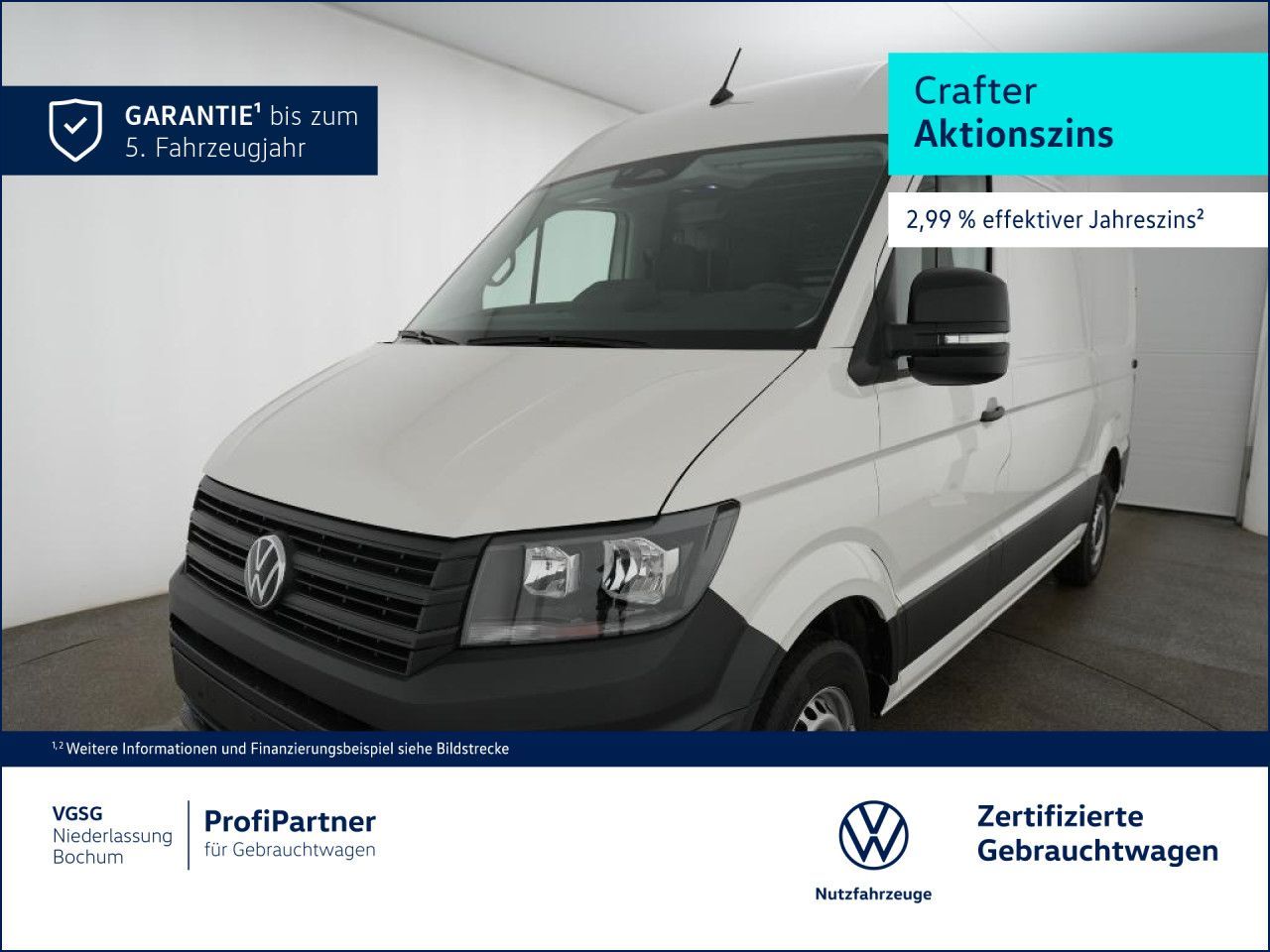 Volkswagen Crafter Kasten Mittel AHK-Vorbereitung PDC Navi