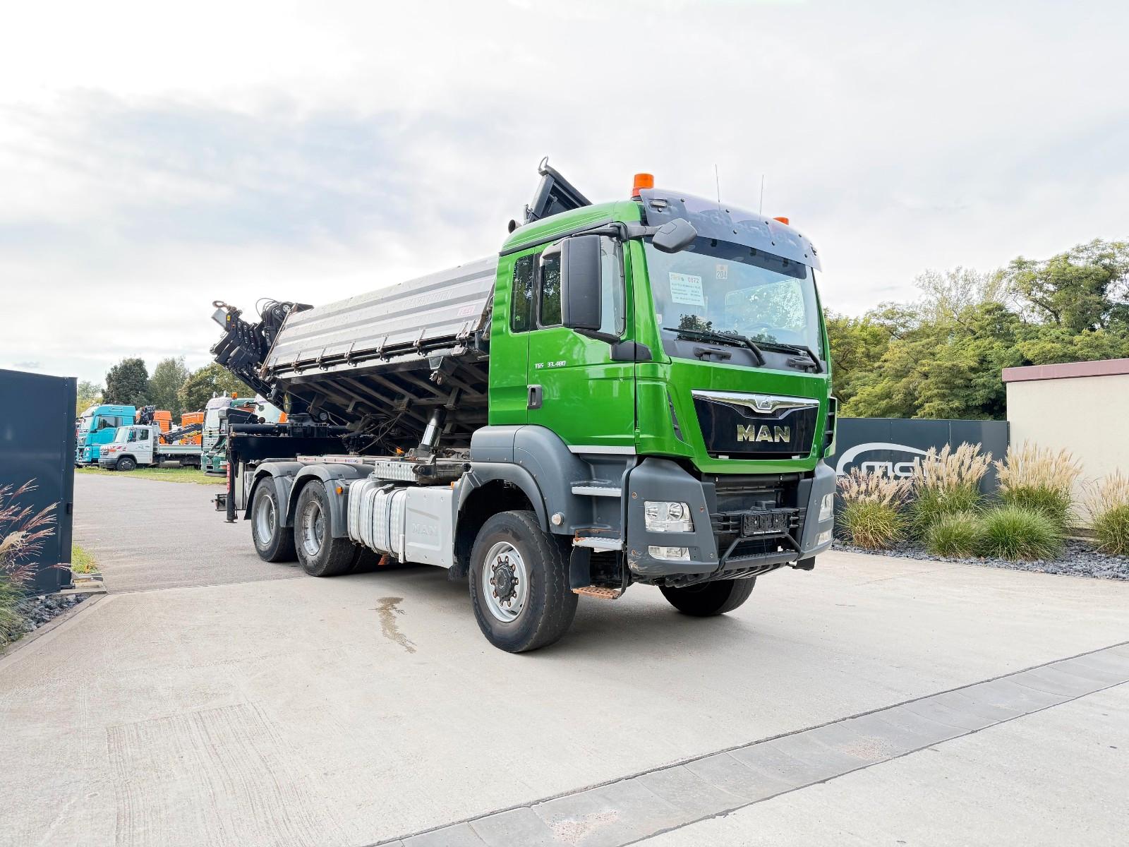 MAN TGS 33.480 6x6 KRAN abstattelb. 19m Kipper Bordm