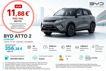 BYD Leasingangebot: BYD ATTO 2 Comfort I 64,8 kWh I LED I Rückfahrkamera