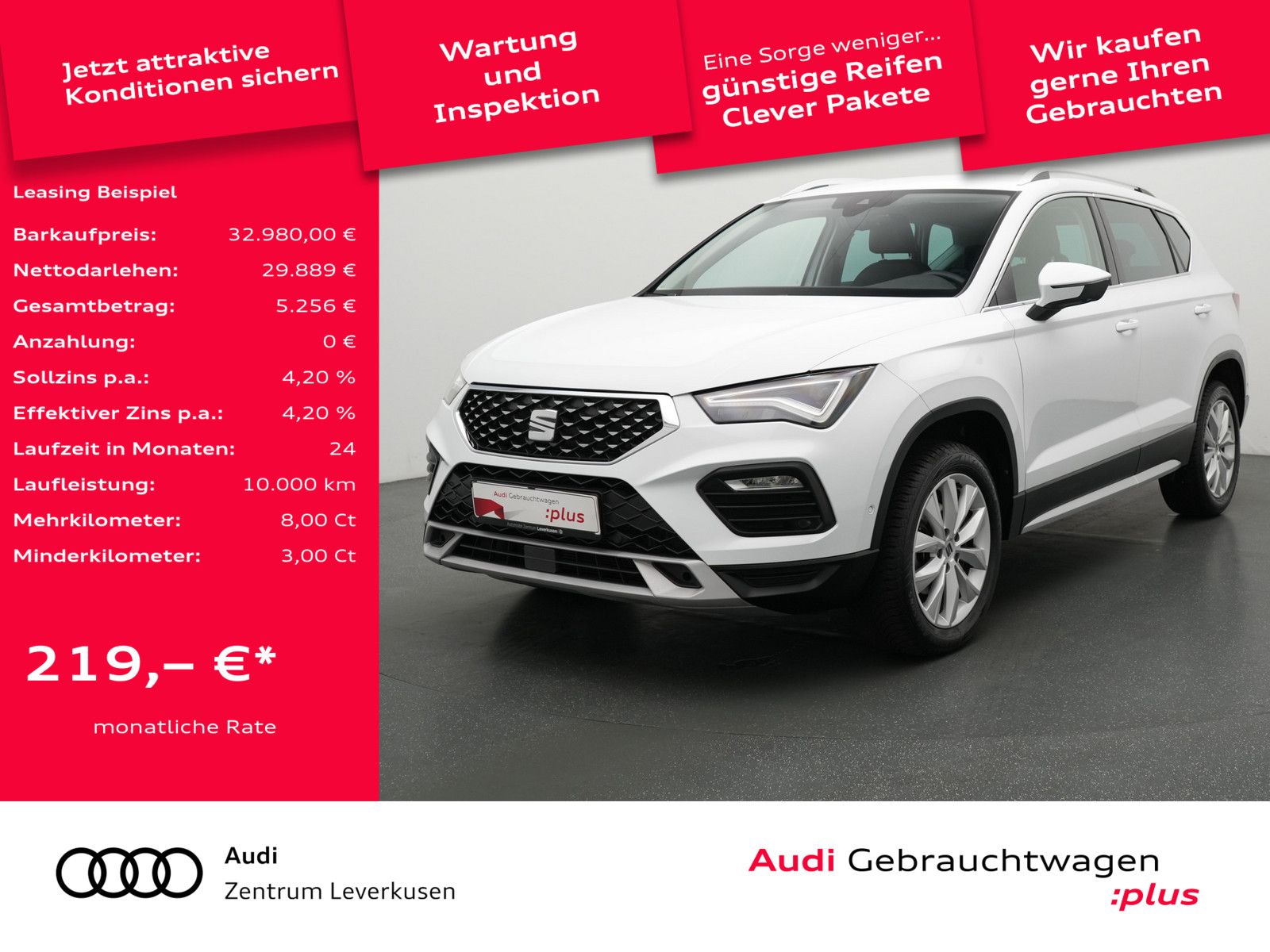 Seat Ateca Xperience DSG KAM LED SHZ PDC ACC AHK VIRT