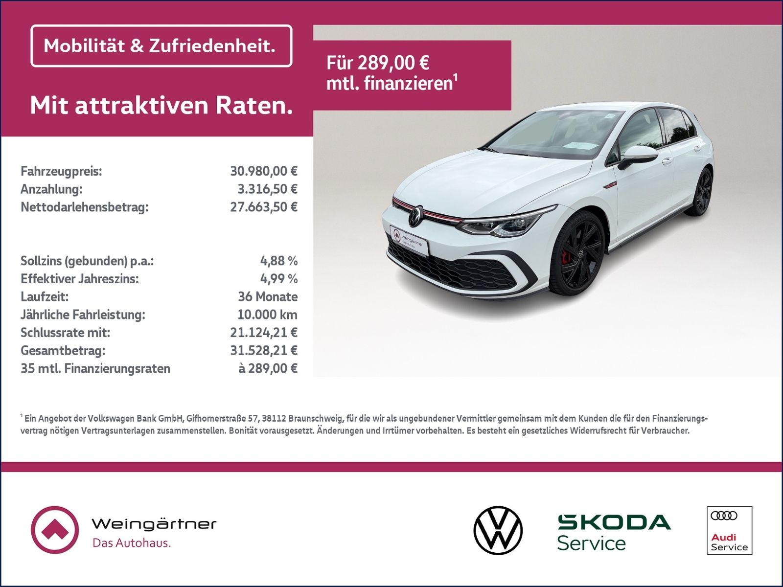 Golf VIII GTI, Winterpaket, ACC, 18" Bergamo, DS