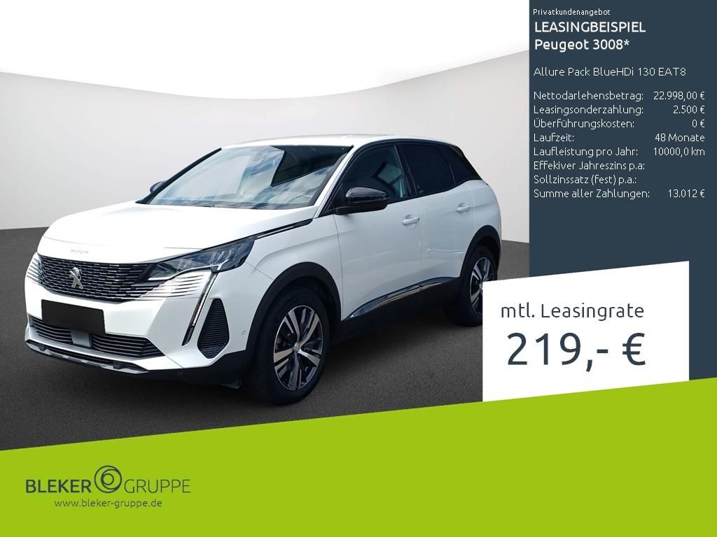 Peugeot 3008 Allure Pack BlueHDi 130 EAT8