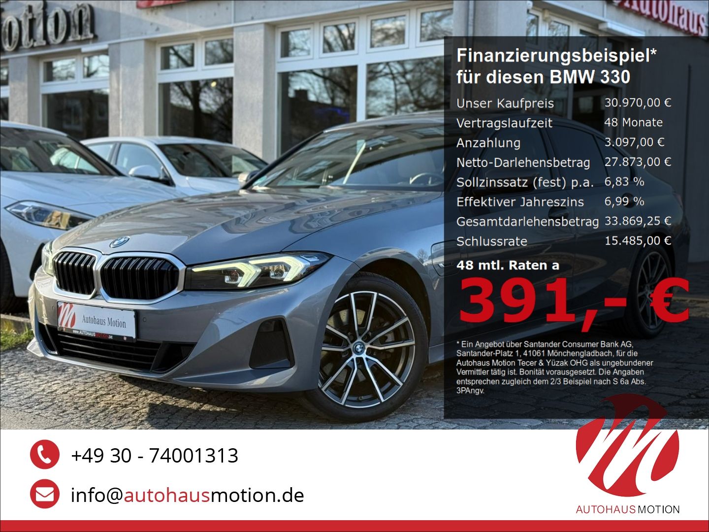 BMW 330 e Sport-line Navi Leder GSD LED H&amp;K SHZ Spor
