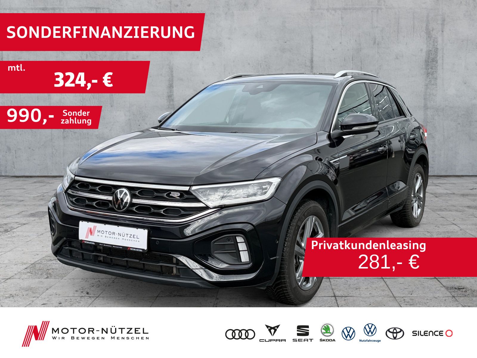 Volkswagen T-Roc 1.0 TSI R-LINE 5JG+LED+NAV+APP+ACC+AHK+SHZ