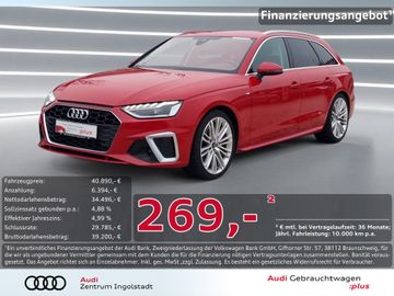 Audi Leasingangebot: Audi A4 Avant 40 TFSI S line LED NAVI AHK ACC B&O 19"