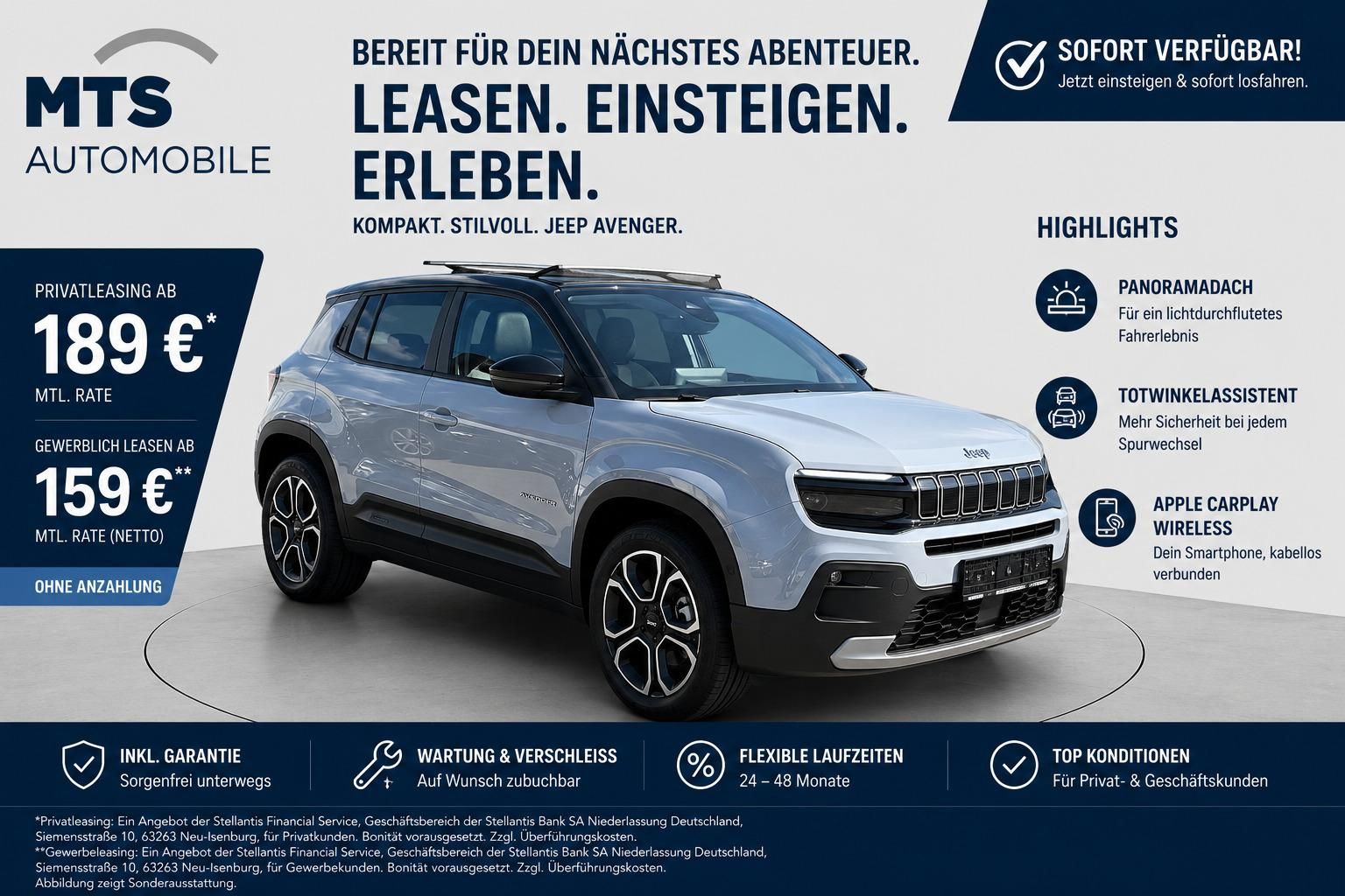 Jeep Avenger Summit 110PS DCT6 eHybrid *Panorama Dach