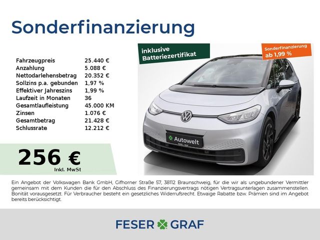 VW ID.3 Pro ACC Alu 18 CarPlay LED Nav Sitzh Wärmep