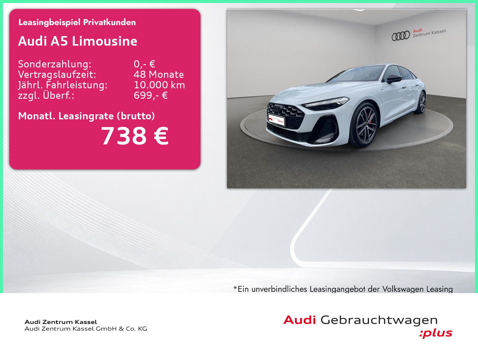 Audi A5 Lim e-hybrid qu. Matrix B&O Pano HuD AHK 360°