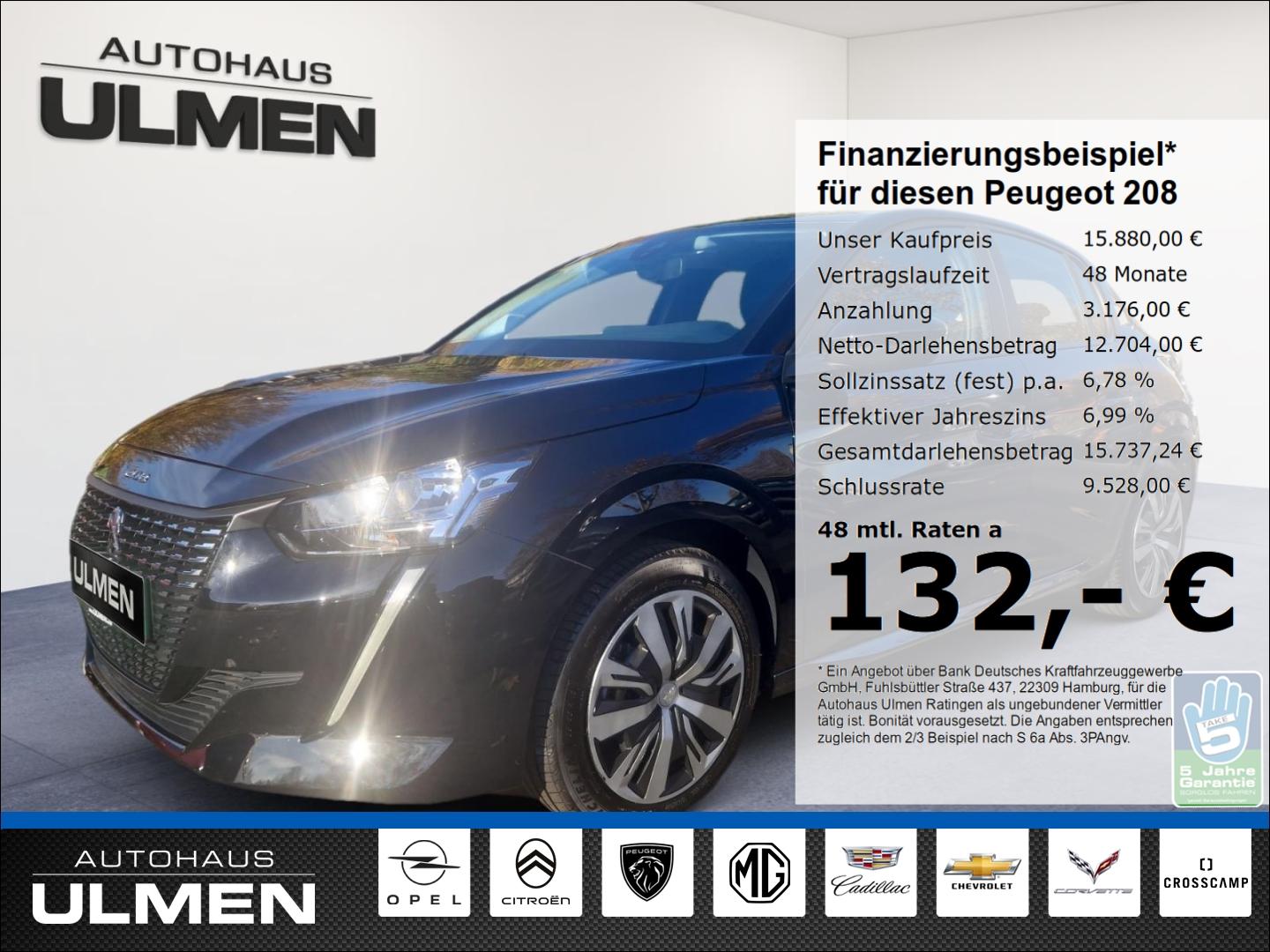 Peugeot 208 Active Pack PT 100 Klimaanlage Park Distance