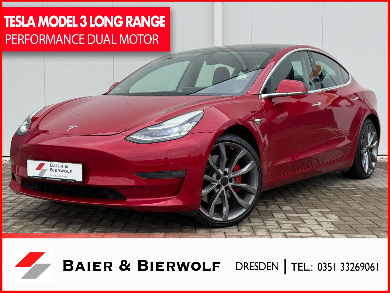 Tesla Model 3 Performance DM AWD 79KWH PANO BREMSE NEU