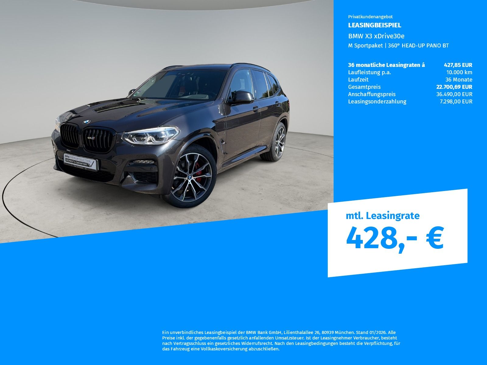BMW X3 xDrive30e M Sportpaket 360° HEAD-UP PANO BT foto 2