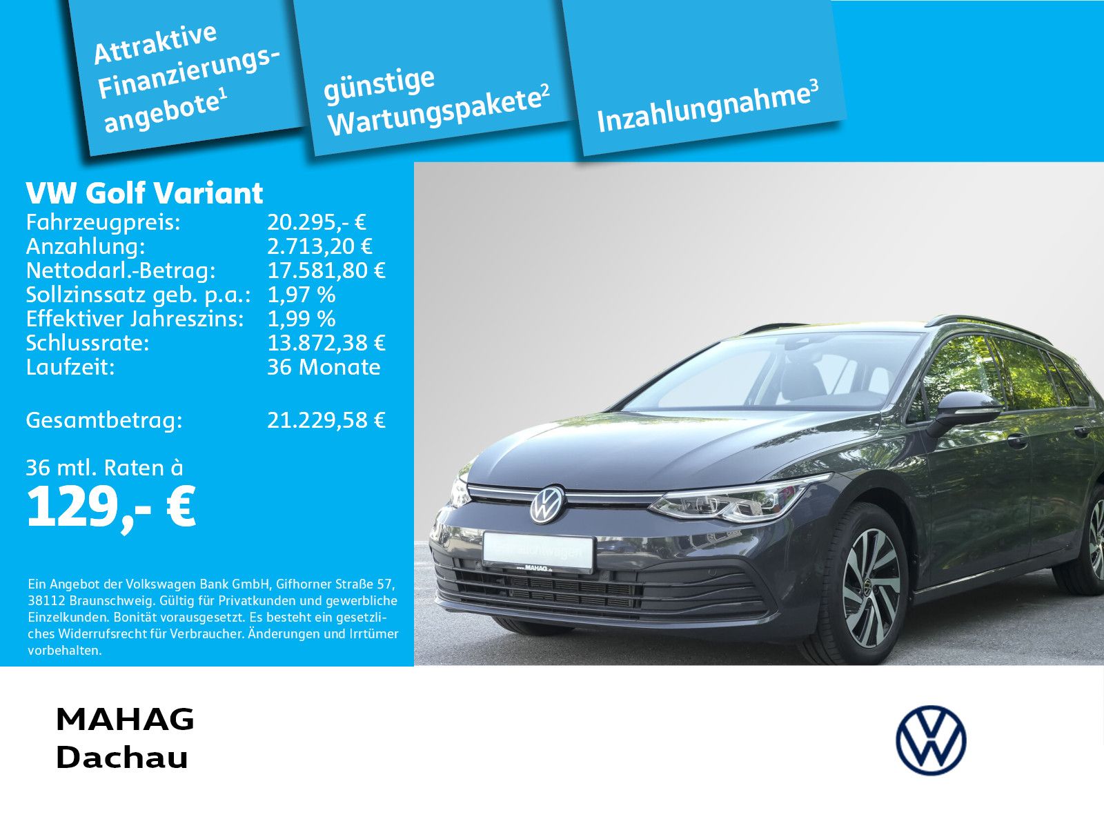Volkswagen Golf VIII Variant Life 2.0 TDI LED+ Navi ParkPil imagem 2